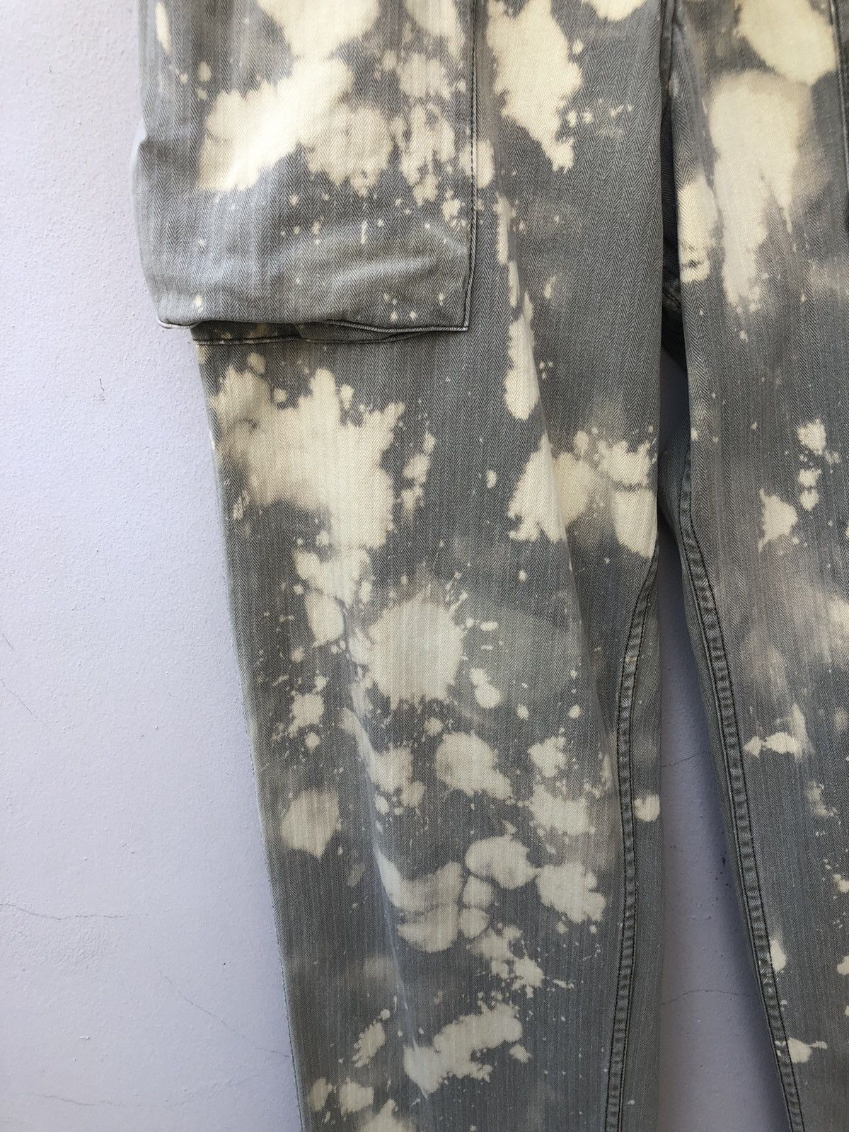 Johnbull 90s John Bull Bleached HBT Military Cargo Trouser Pant Size US 30 / EU 46 - 10 Thumbnail