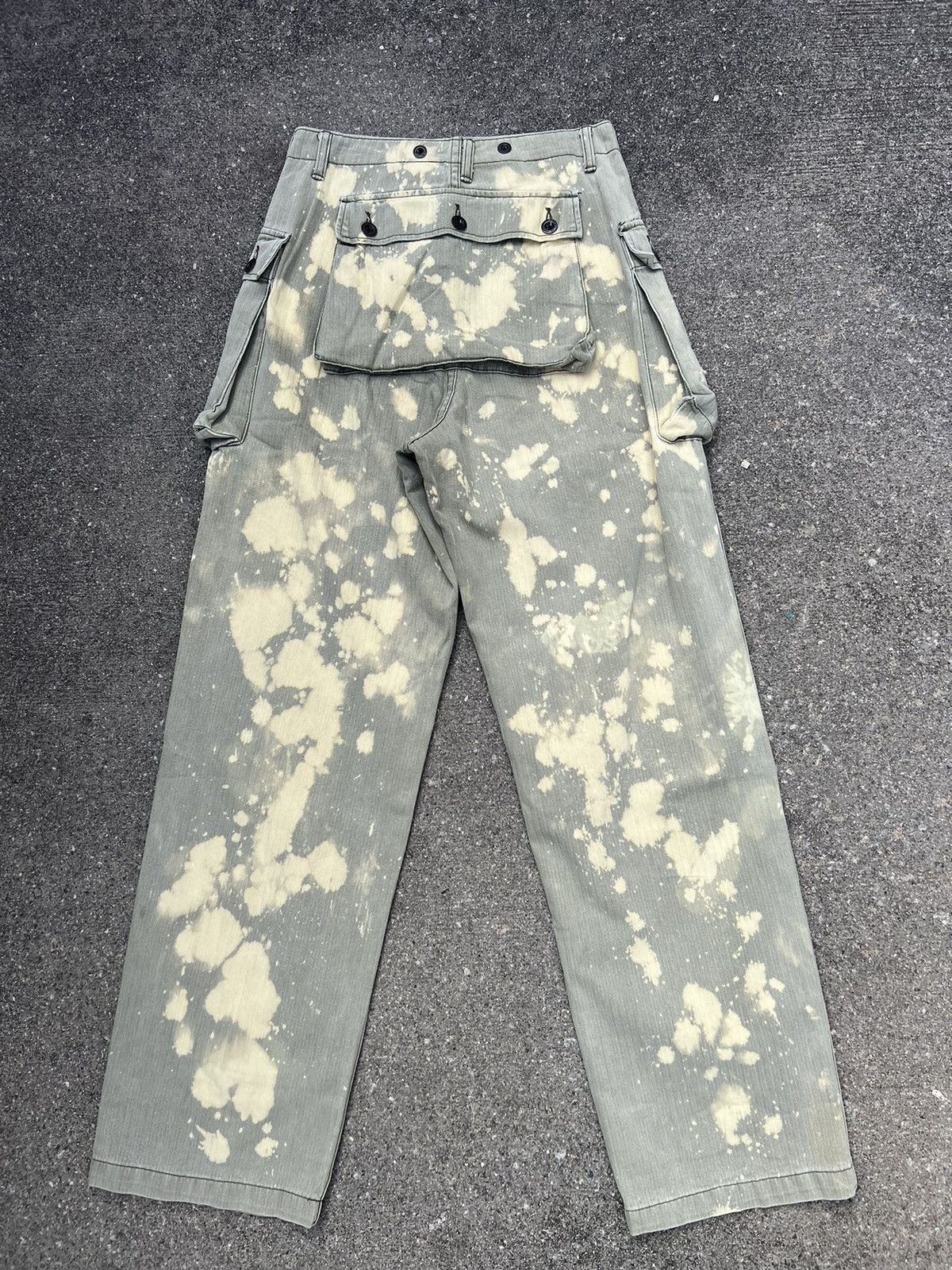Johnbull 90s John Bull Bleached HBT Military Cargo Trouser Pant Size US 30 / EU 46 - 5 Thumbnail