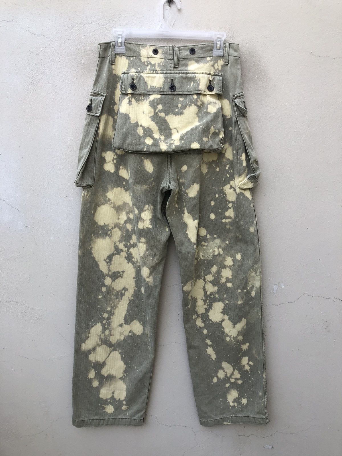 Johnbull 90s John Bull Bleached HBT Military Cargo Trouser Pant Size US 30 / EU 46 - 16 Thumbnail
