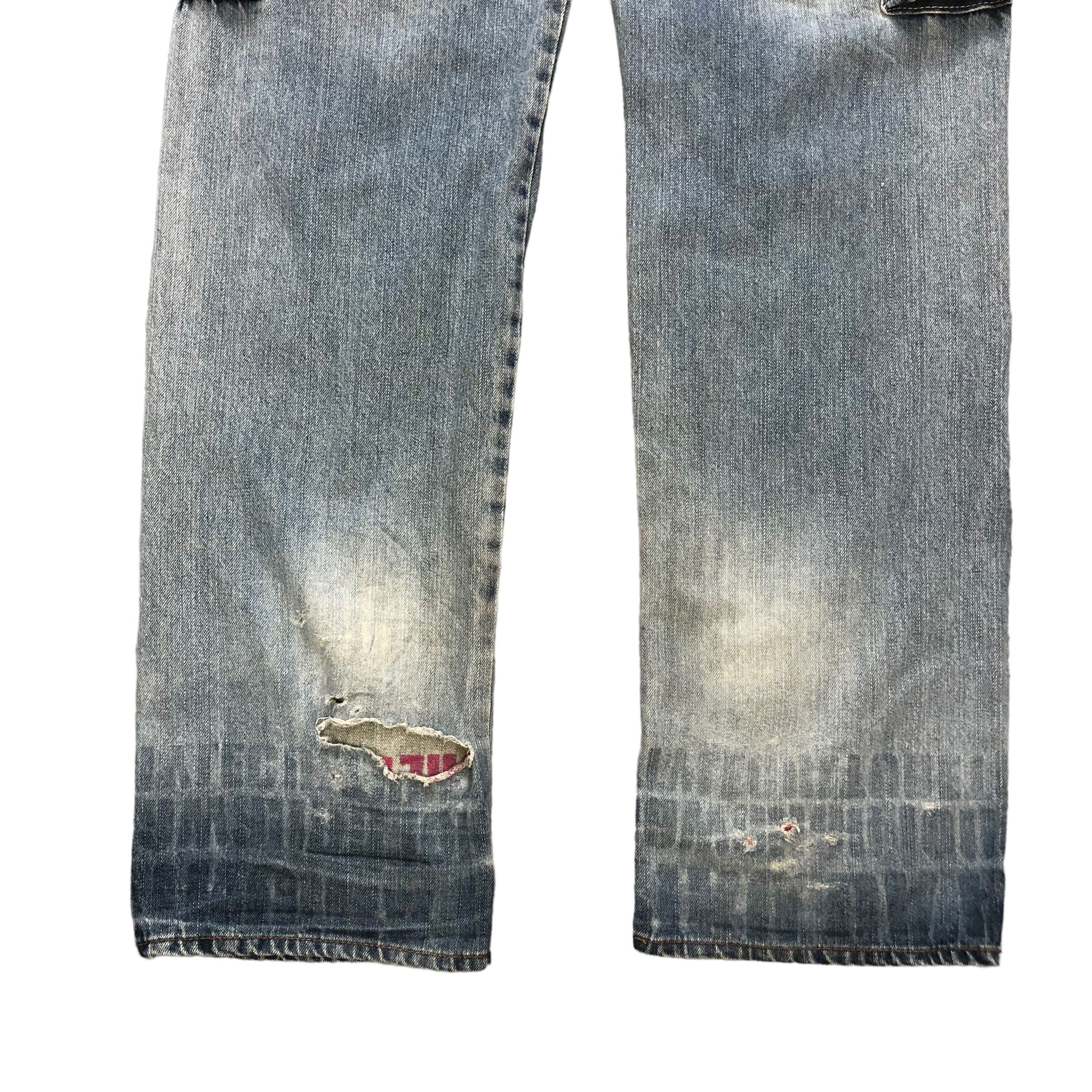 Vintage PIKO HAWAIIAN LONGBOARD 6 POCKET CARGO DENIM PANT #6132-220 Size US 28 / EU 44 - 15 Thumbnail