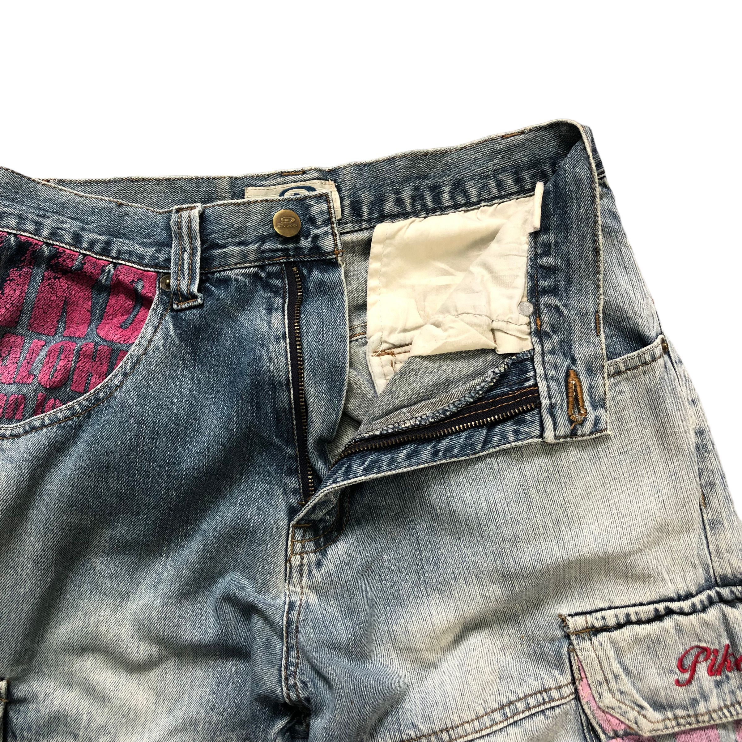Vintage PIKO HAWAIIAN LONGBOARD 6 POCKET CARGO DENIM PANT #6132-220 Size US 28 / EU 44 - 6 Thumbnail