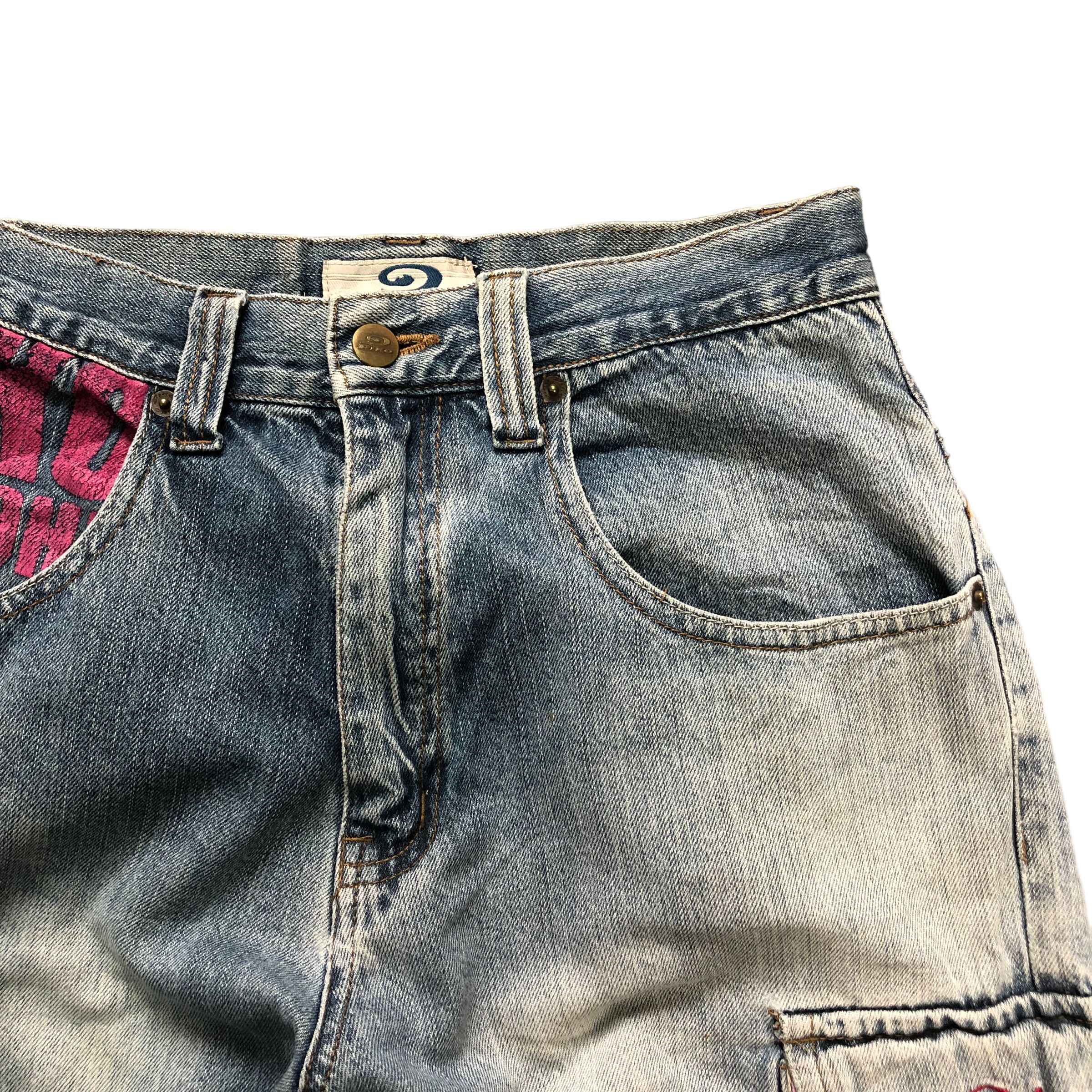 Vintage PIKO HAWAIIAN LONGBOARD 6 POCKET CARGO DENIM PANT #6132-220 Size US 28 / EU 44 - 4 Thumbnail