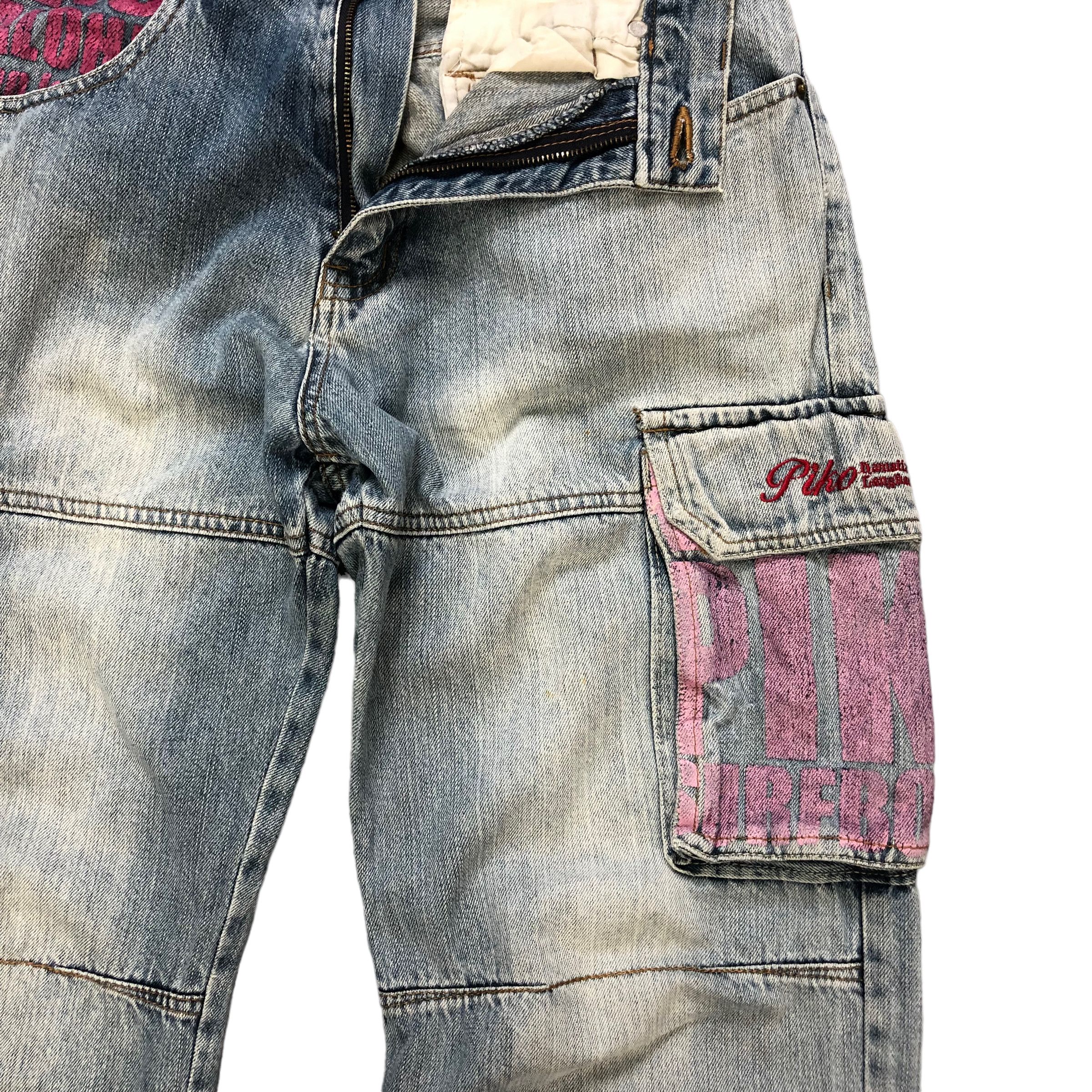 Vintage PIKO HAWAIIAN LONGBOARD 6 POCKET CARGO DENIM PANT #6132-220 Size US 28 / EU 44 - 8 Thumbnail