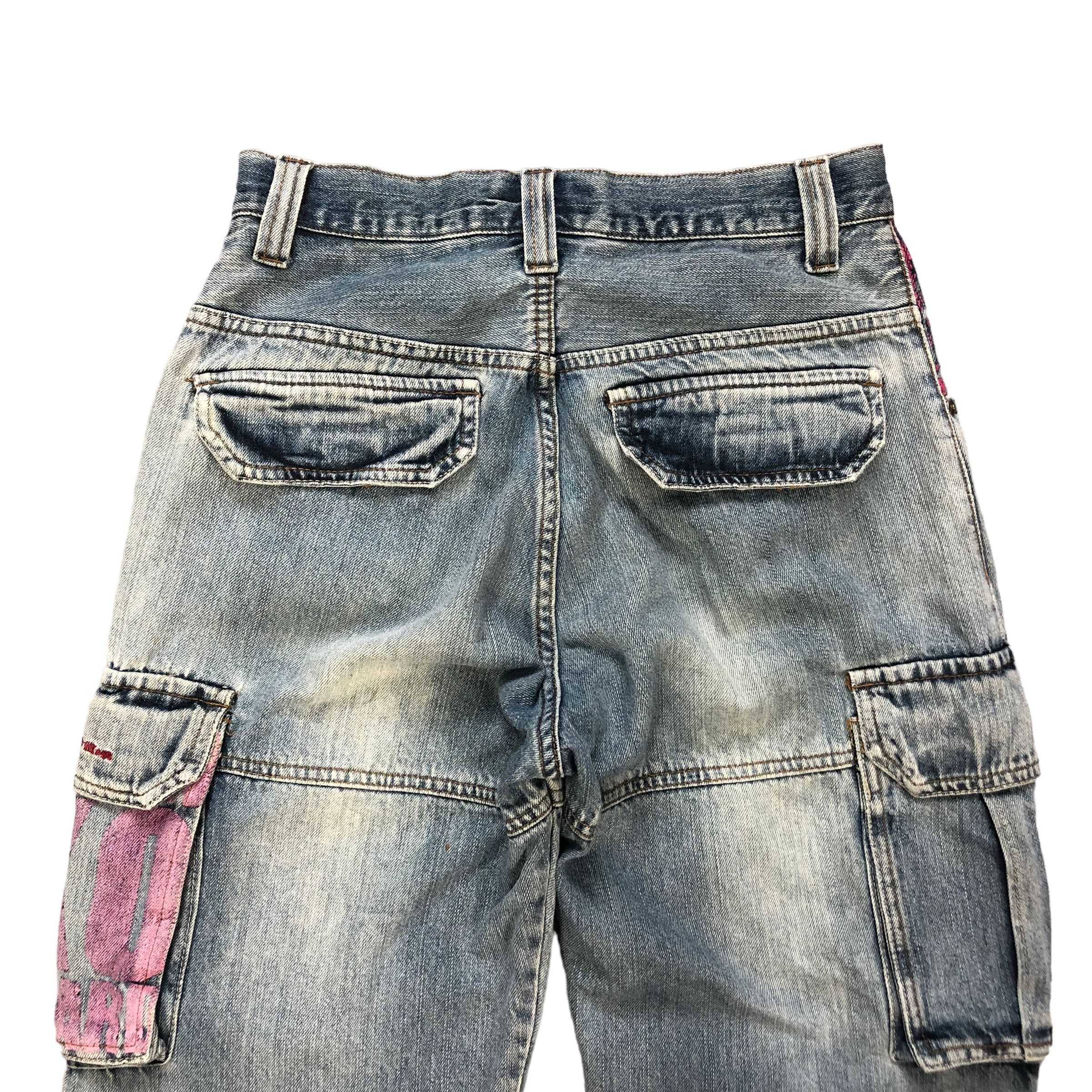 Vintage PIKO HAWAIIAN LONGBOARD 6 POCKET CARGO DENIM PANT #6132-220 Size US 28 / EU 44 - 14 Thumbnail