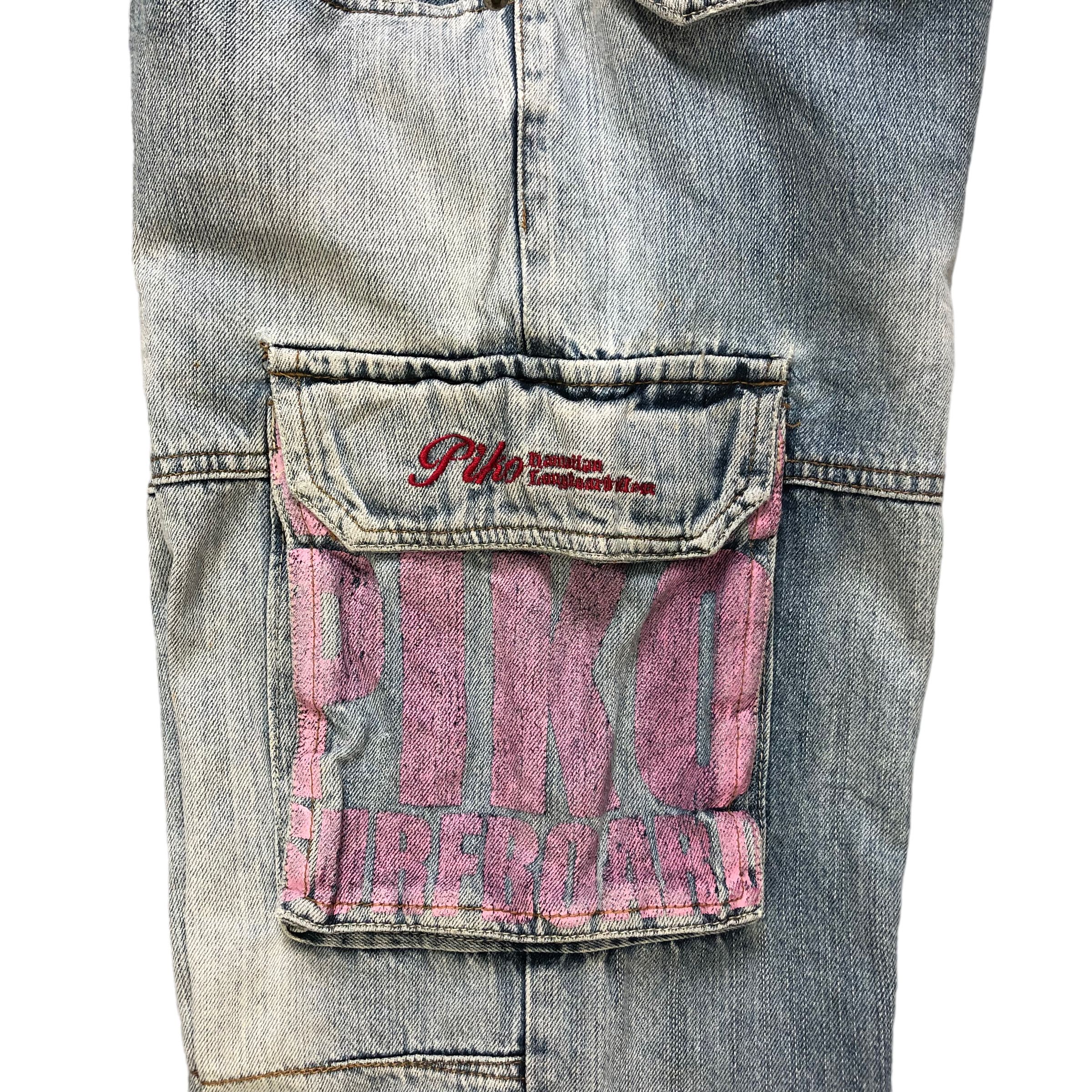 Vintage PIKO HAWAIIAN LONGBOARD 6 POCKET CARGO DENIM PANT #6132-220 Size US 28 / EU 44 - 18 Thumbnail
