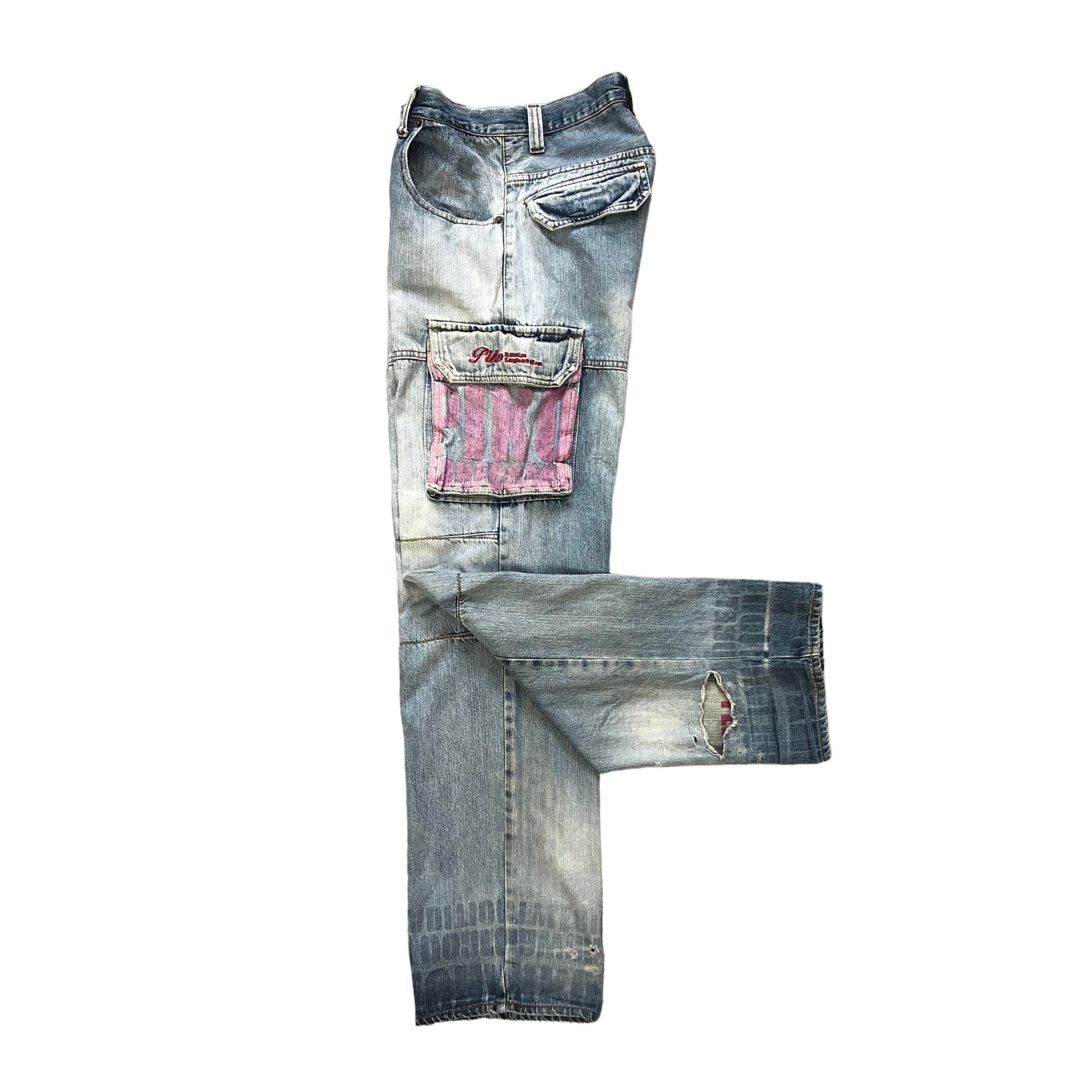 Vintage PIKO HAWAIIAN LONGBOARD 6 POCKET CARGO DENIM PANT #6132-220 Size US 28 / EU 44 - 17 Thumbnail