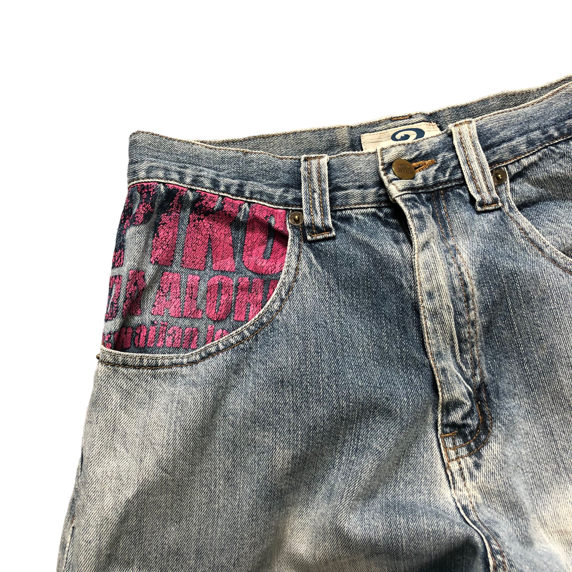 Vintage PIKO HAWAIIAN LONGBOARD 6 POCKET CARGO DENIM PANT #6132-220 Size US 28 / EU 44 - 3 Thumbnail