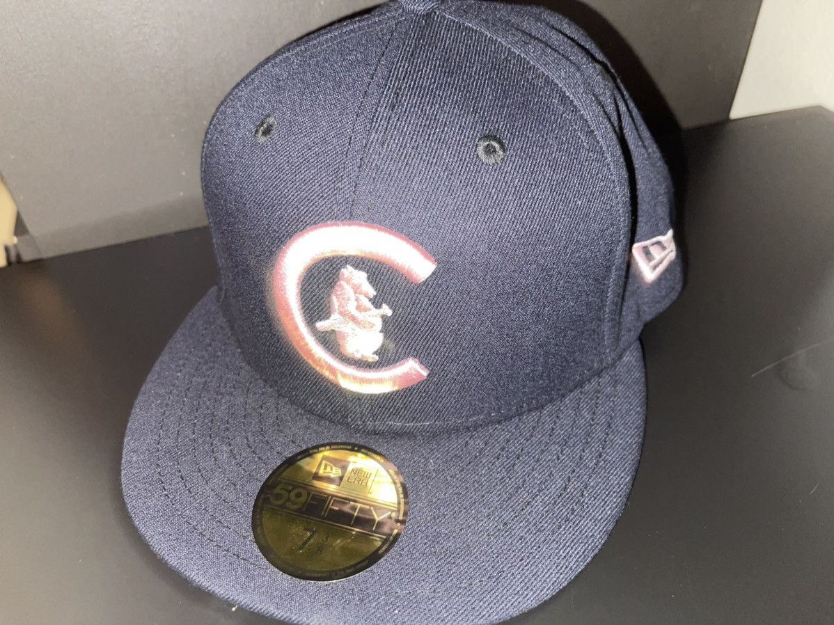 New Era Chicago Cubs Throwback Logo Fitted Hat Size ONE SIZE - 4 Thumbnail