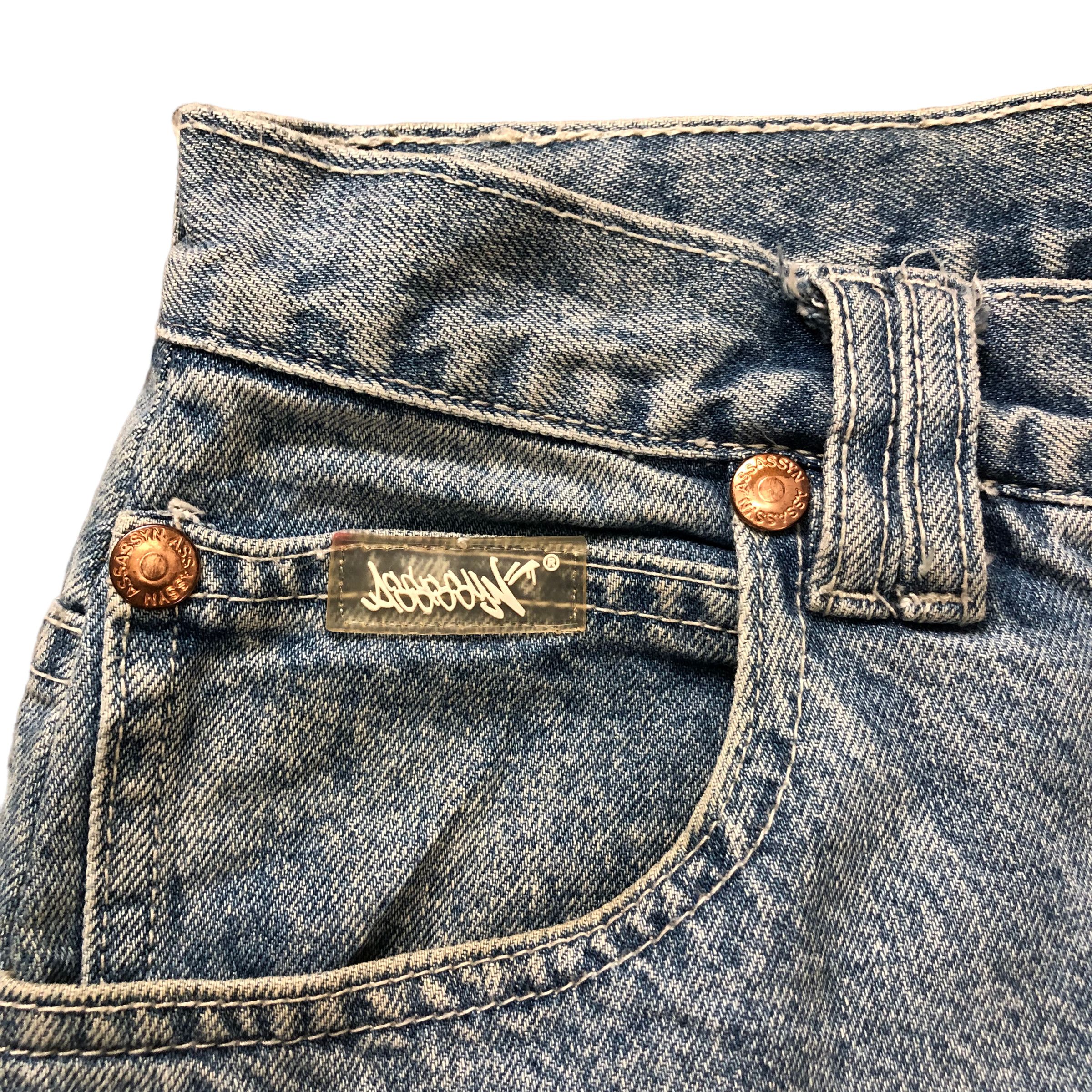 Japanese Brand ASSASSYN JEANZ THA RIDAZ GEAR MARIJUANA LOGO DENIM #6136-220 Size US 31 - 4 Thumbnail