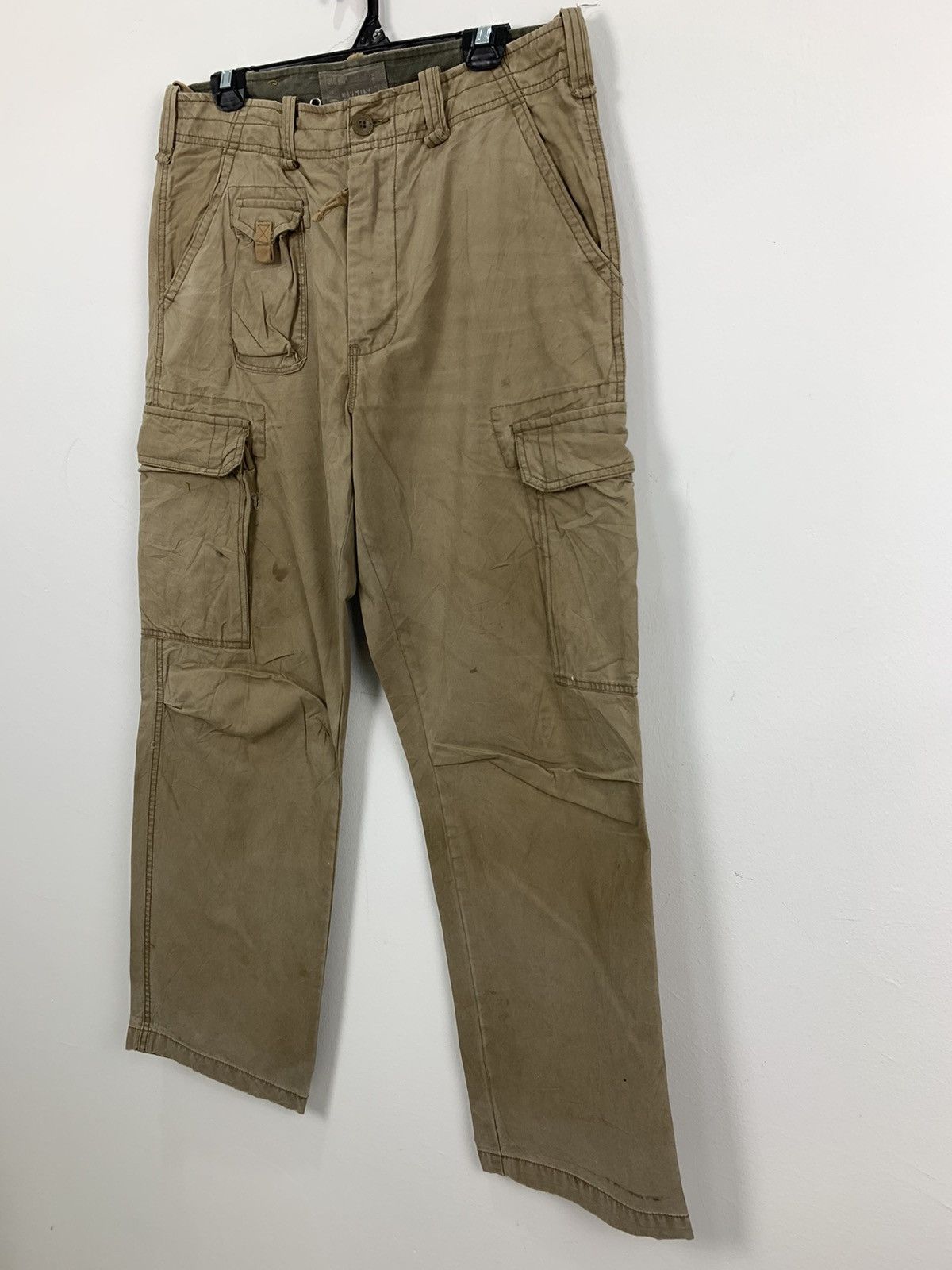 Japanese Brand × Old Navy OLD NAVY Vintag 90s Khaki Baggy 7Pocket Military Cargo Pant Size US 34 / EU 50 - 7 Thumbnail