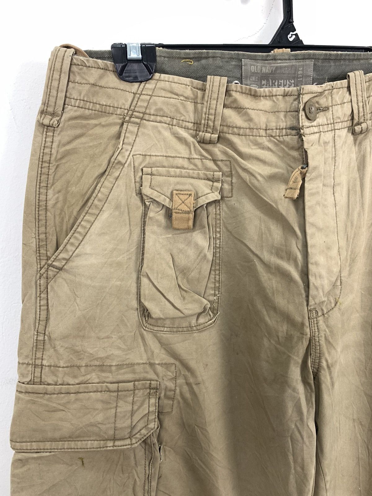 Japanese Brand × Old Navy OLD NAVY Vintag 90s Khaki Baggy 7Pocket Military Cargo Pant Size US 34 / EU 50 - 8 Thumbnail