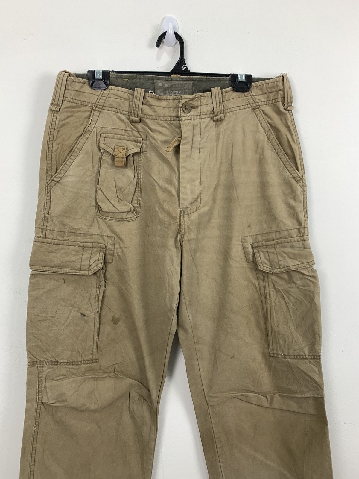 Japanese Brand × Old Navy OLD NAVY Vintag 90s Khaki Baggy 7Pocket Military Cargo Pant Size US 34 / EU 50 - 4 Thumbnail