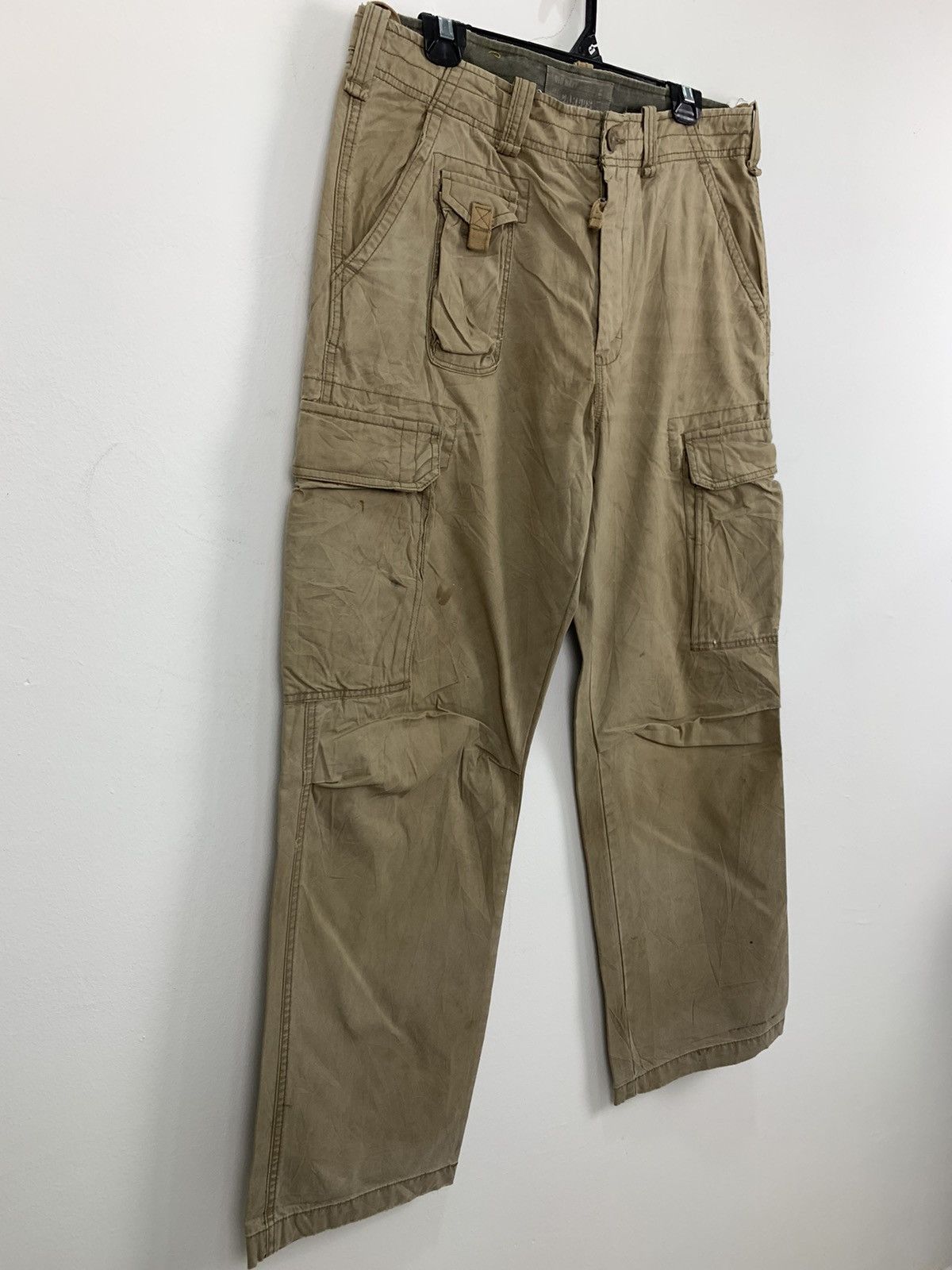 Japanese Brand × Old Navy OLD NAVY Vintag 90s Khaki Baggy 7Pocket Military Cargo Pant Size US 34 / EU 50 - 6 Thumbnail