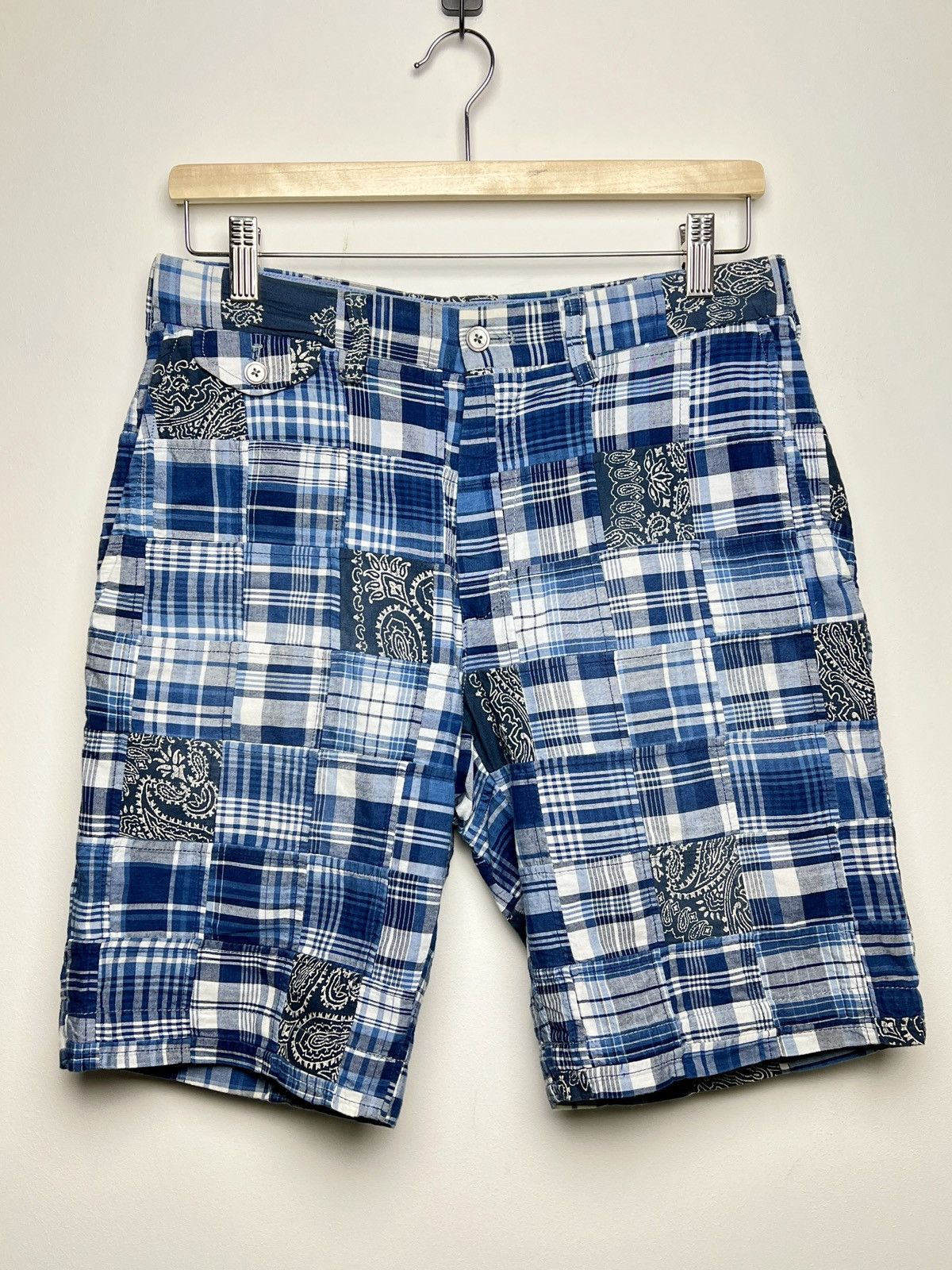 パンツ POLO RALPH LAUREN patchwork shorts w44 Polo Ralph Lauren Men's 9-1/4-Inch Classic-Fit Madras