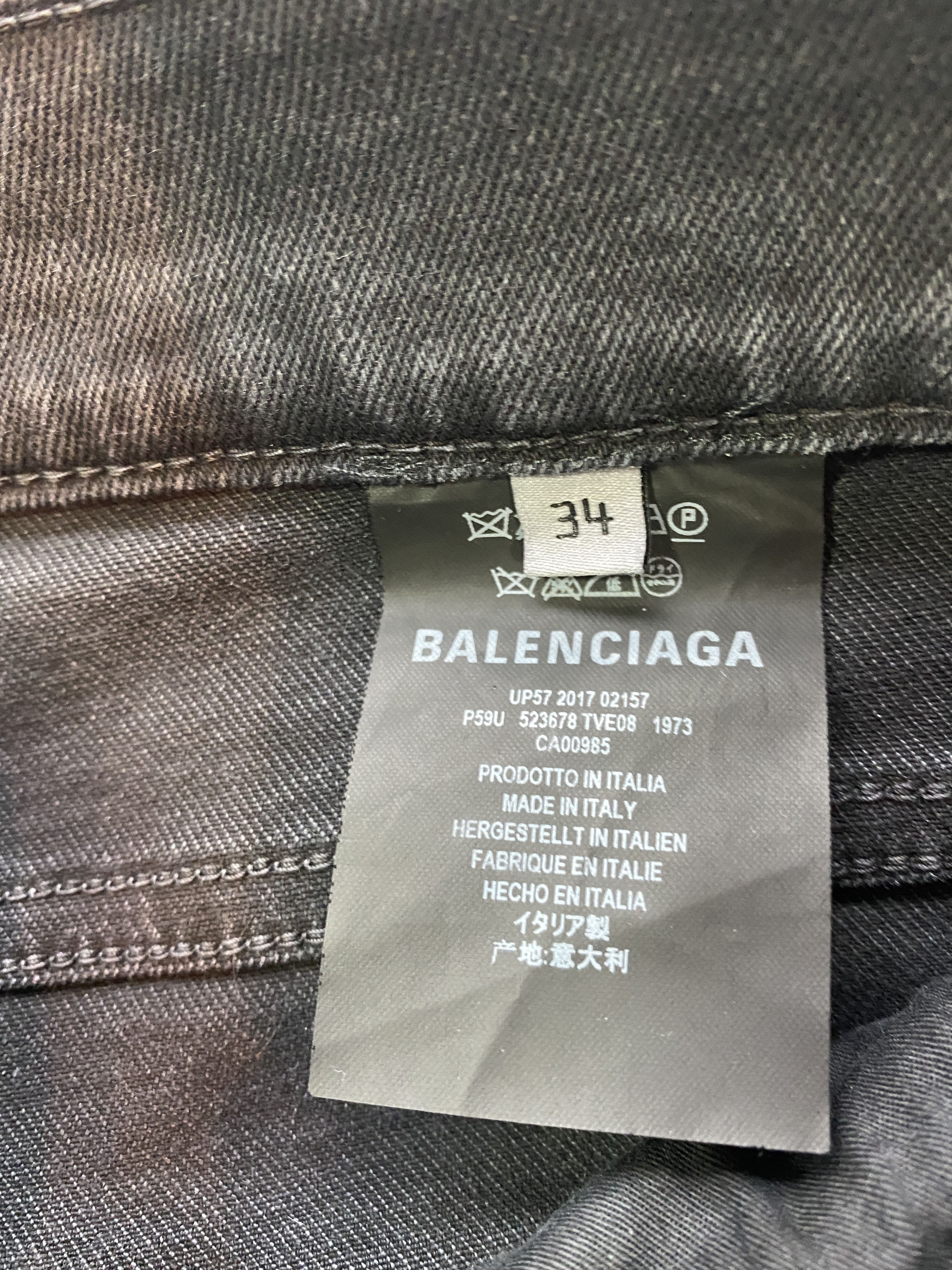 Balenciaga ⚡️QUICK SALE⚡️2017 Balenciaga Black Stretchy Jeans Denim Size 27" / US 4 / IT 40 - 3 Thumbnail