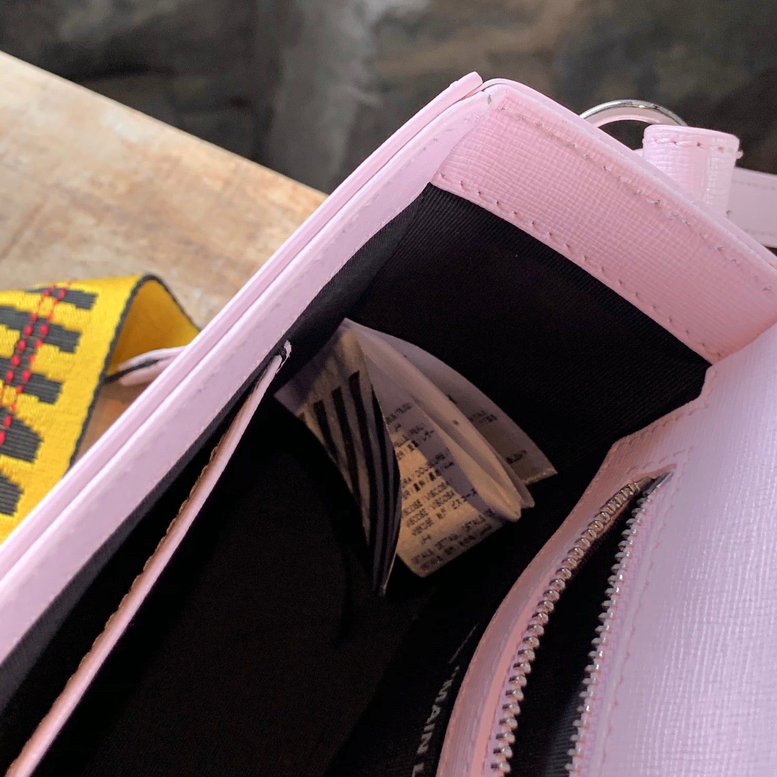 Off-White Off-White Pale Pink Binder Clip Leather Bag Size ONE SIZE - 11 Thumbnail