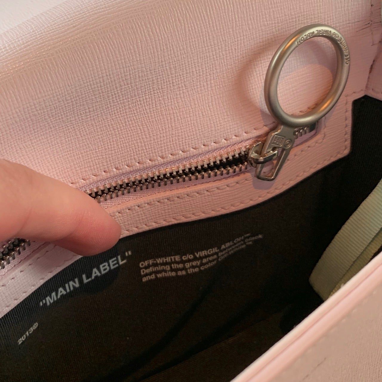 Off-White Off-White Pale Pink Binder Clip Leather Bag Size ONE SIZE - 10 Thumbnail
