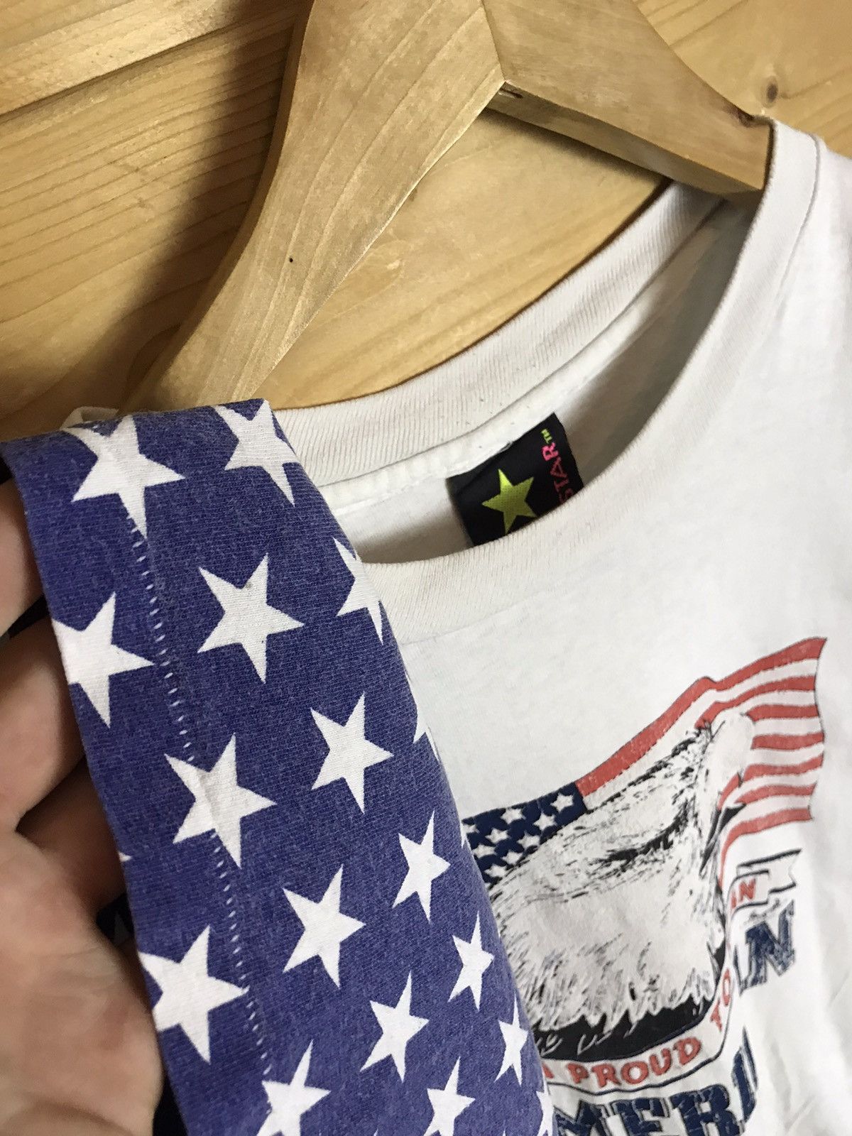 Vintage Vintage all American star single stitch t-shirt Size US L / EU 52-54 / 3 - 7 Thumbnail