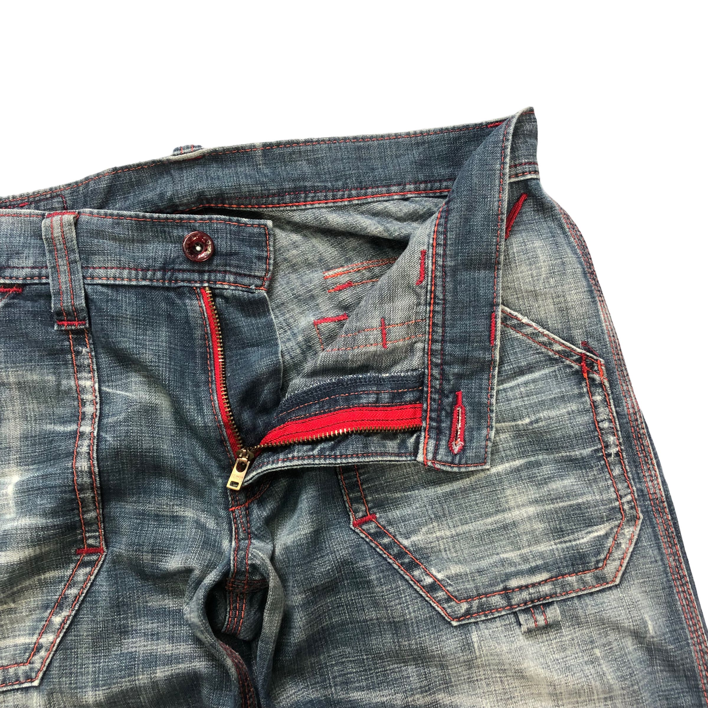 Edwin EDWIN BLUE TRIP 503 NICE DESIGN DISTRESS DENIM #6130-220 Size US 35 - 7 Thumbnail