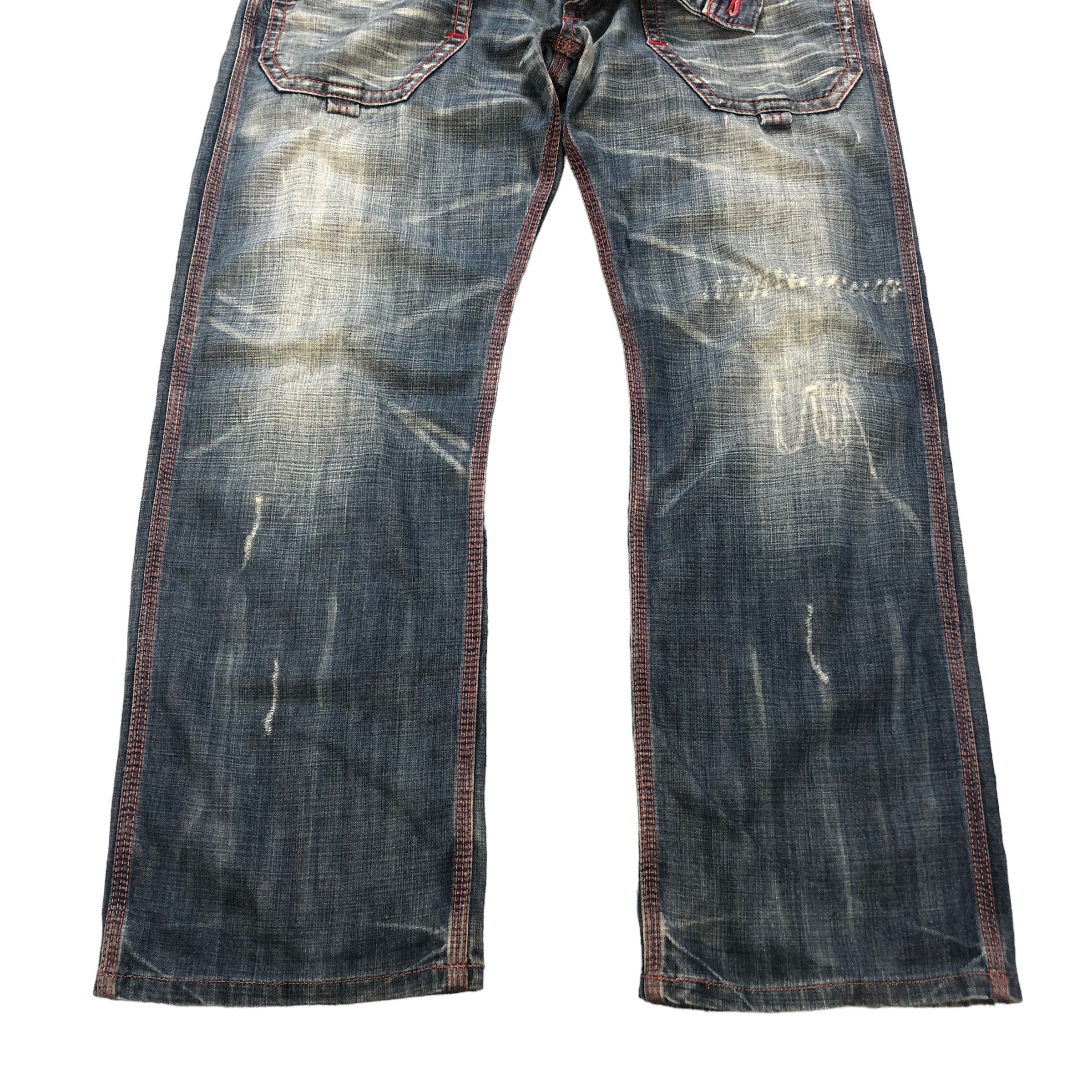 Edwin EDWIN BLUE TRIP 503 NICE DESIGN DISTRESS DENIM #6130-220 Size US 35 - 8 Thumbnail
