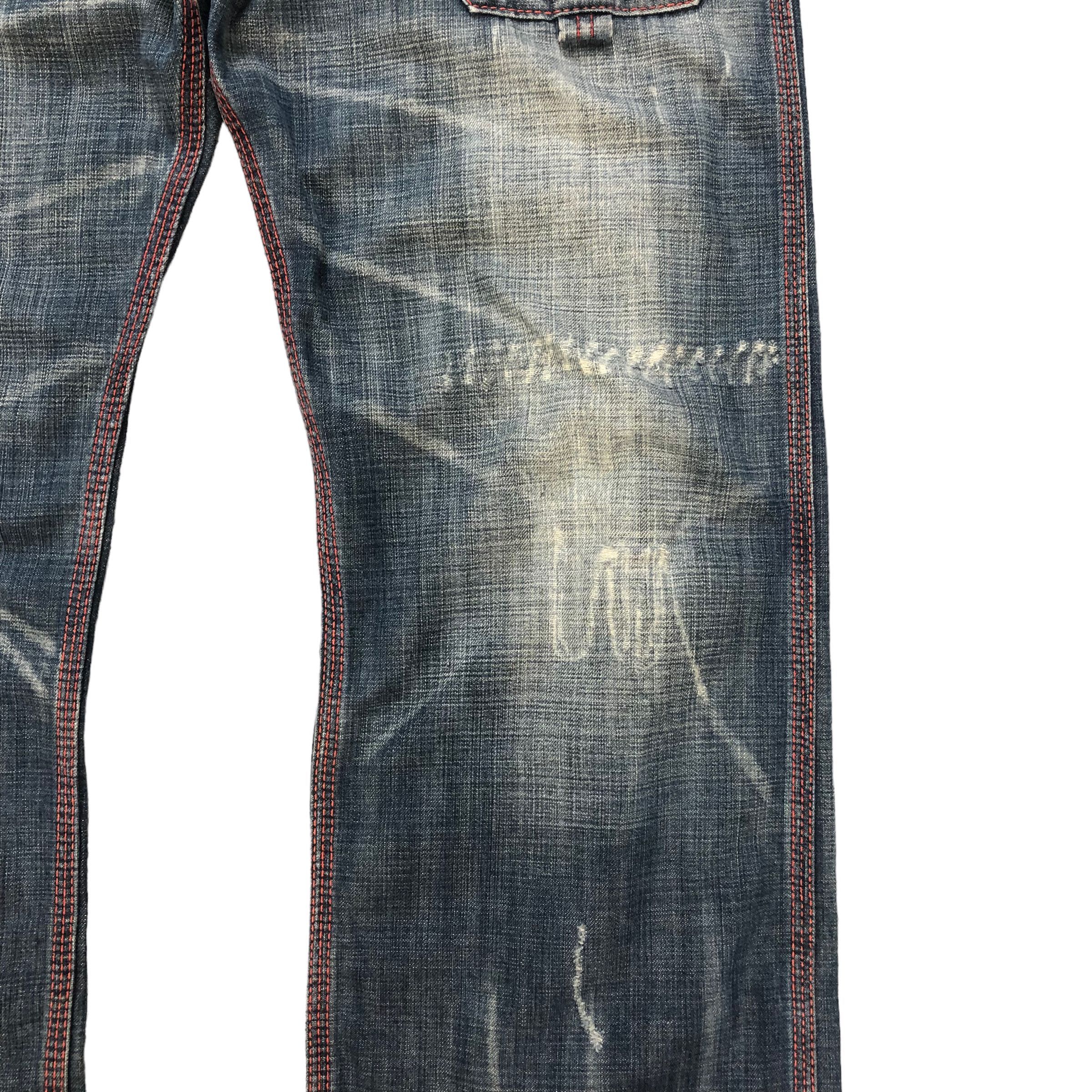 Edwin EDWIN BLUE TRIP 503 NICE DESIGN DISTRESS DENIM #6130-220 Size US 35 - 9 Thumbnail