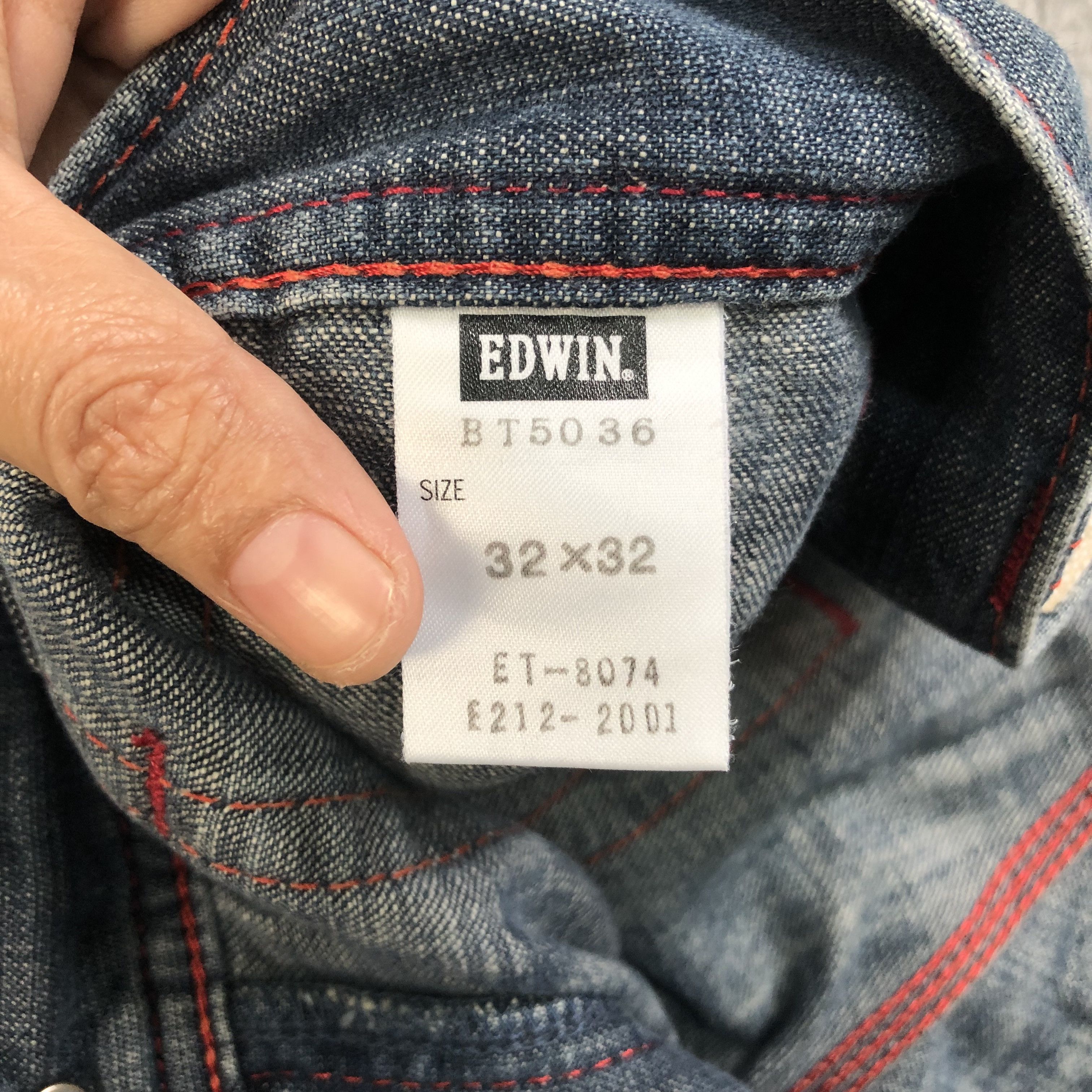 Edwin EDWIN BLUE TRIP 503 NICE DESIGN DISTRESS DENIM #6130-220 Size US 35 - 11 Thumbnail
