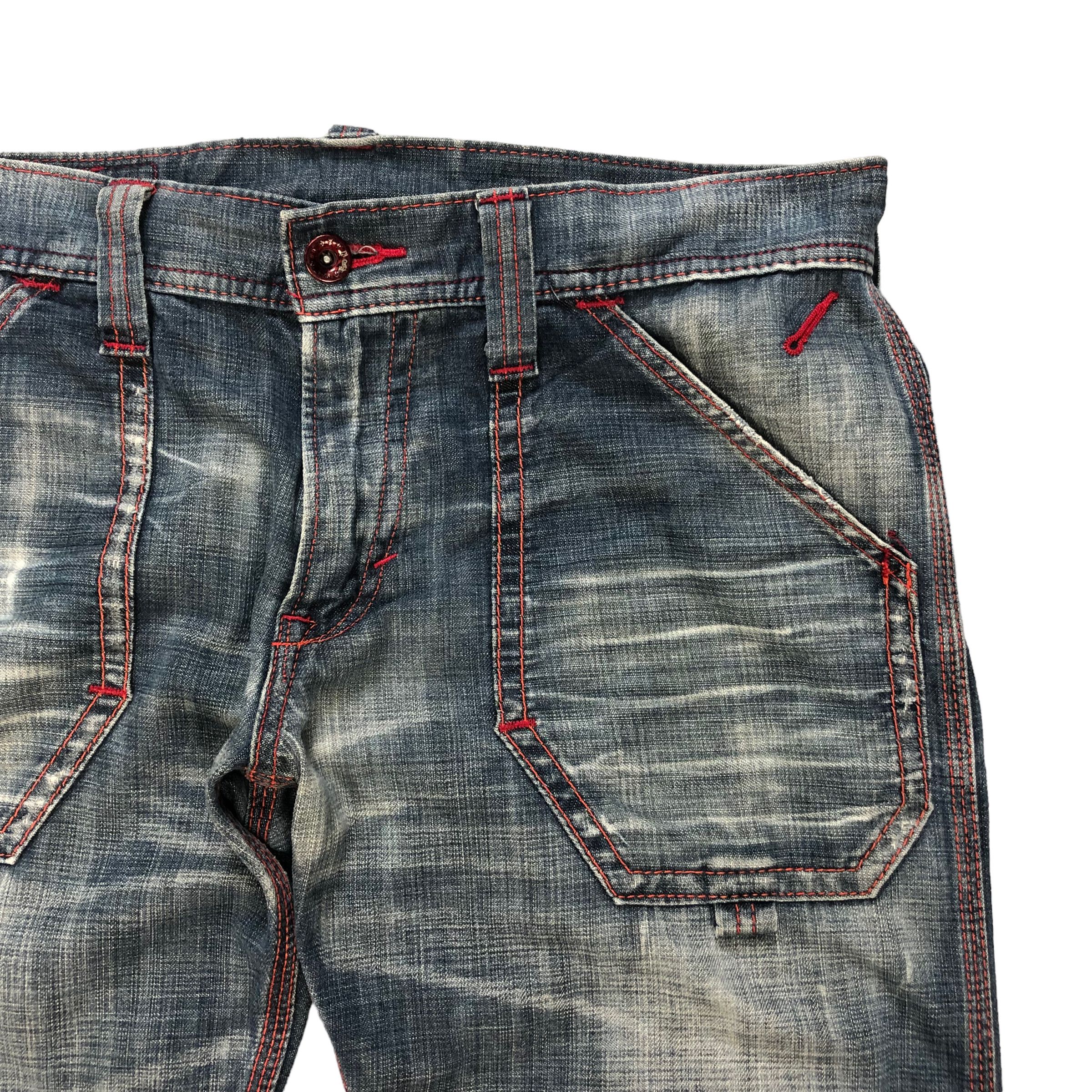 Edwin EDWIN BLUE TRIP 503 NICE DESIGN DISTRESS DENIM #6130-220 Size US 35 - 4 Thumbnail