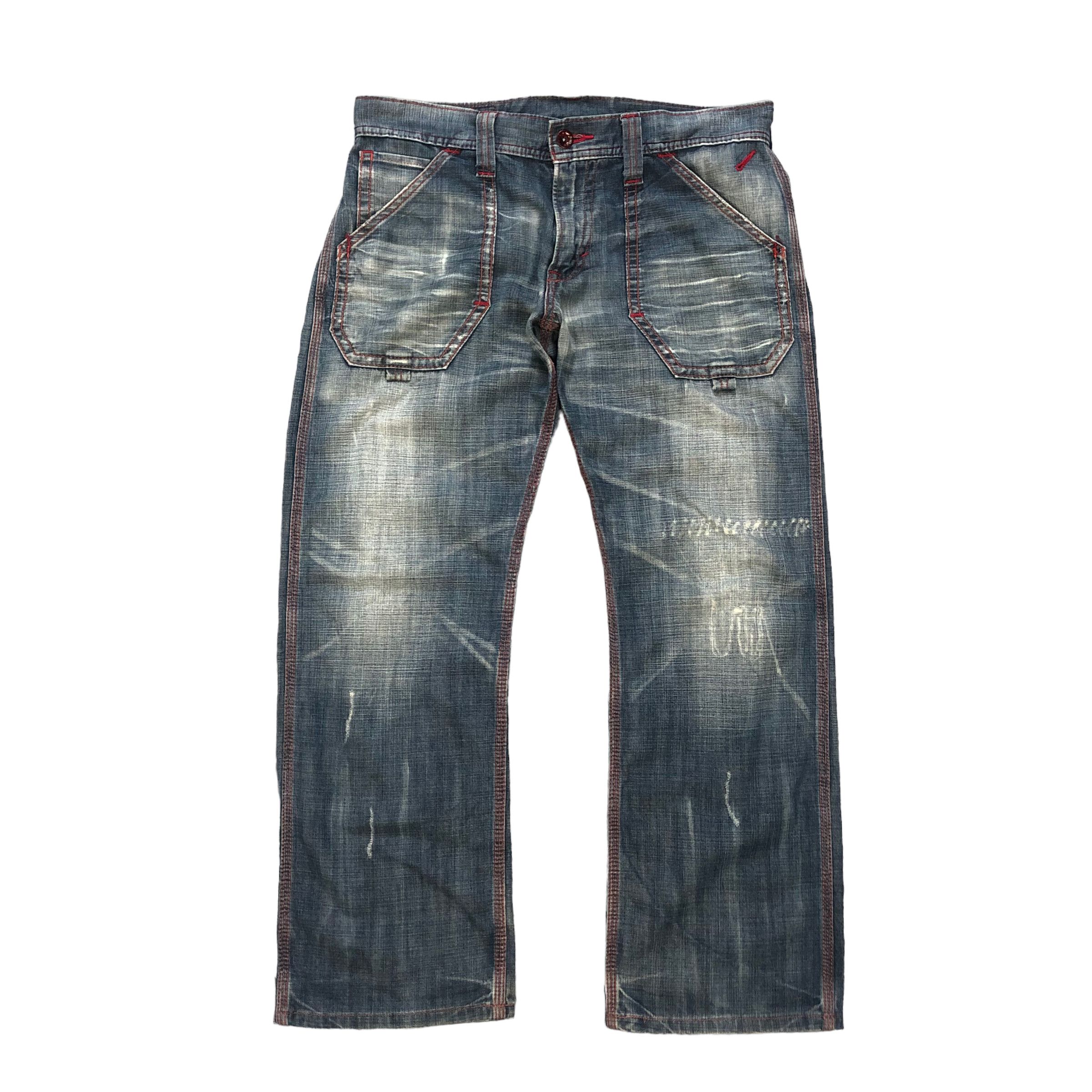EDWIN BLUE TRIP 503 NICE DESIGN DISTRESS DENIM #6130-220