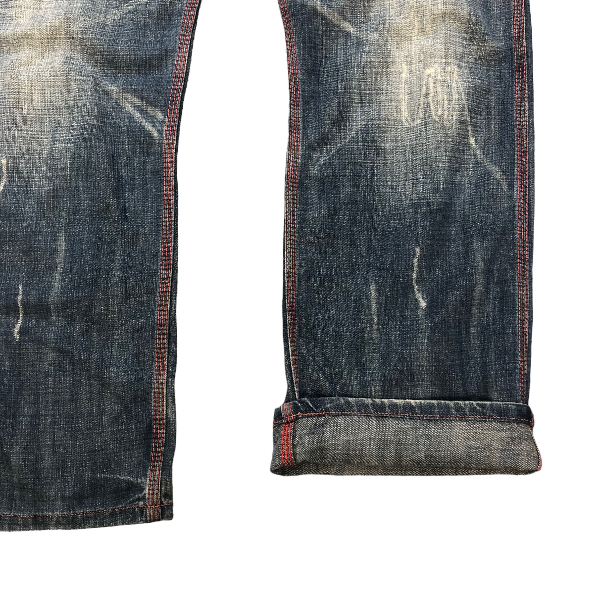 Edwin EDWIN BLUE TRIP 503 NICE DESIGN DISTRESS DENIM #6130-220 Size US 35 - 10 Thumbnail