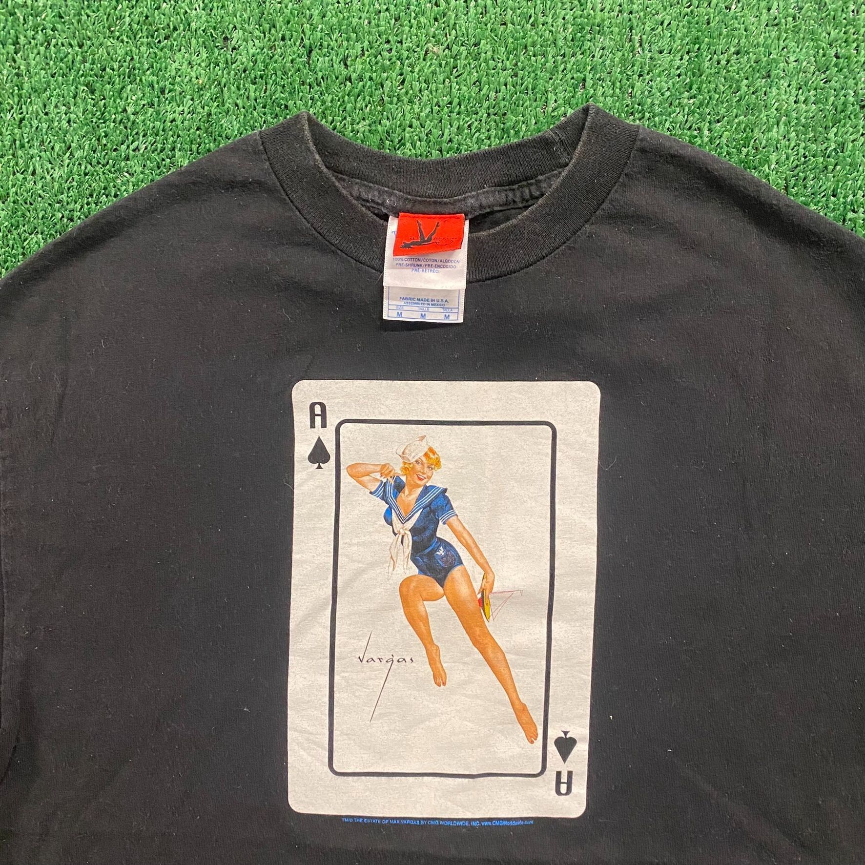 Vintage Crazy Vintage 90s Vargas Pin Up Girl Art T-Shirt Size US M / EU 48-50 / 2 - 2 Thumbnail