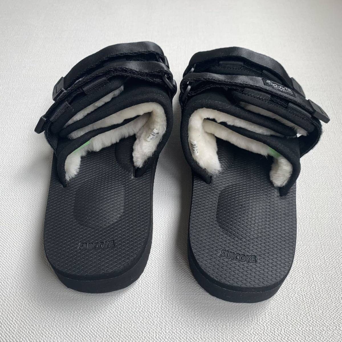Pre-owned Suicoke Moto-mab Slides In Black