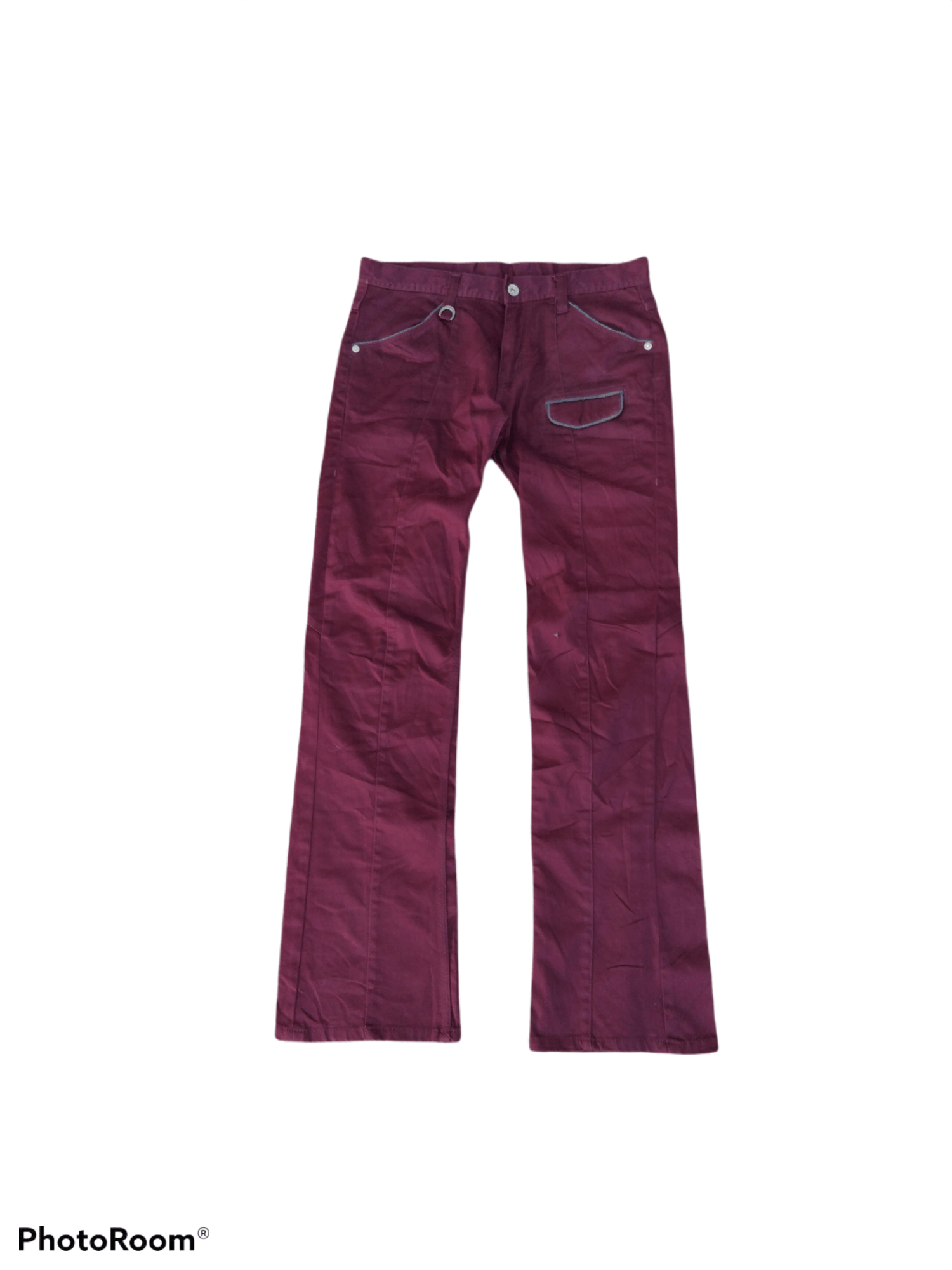 Japanese Brand RARE💥MEROON ROSE BUSHPANTS JAPANESE BRAND NICOL Size US 31 - 1 Thumbnail