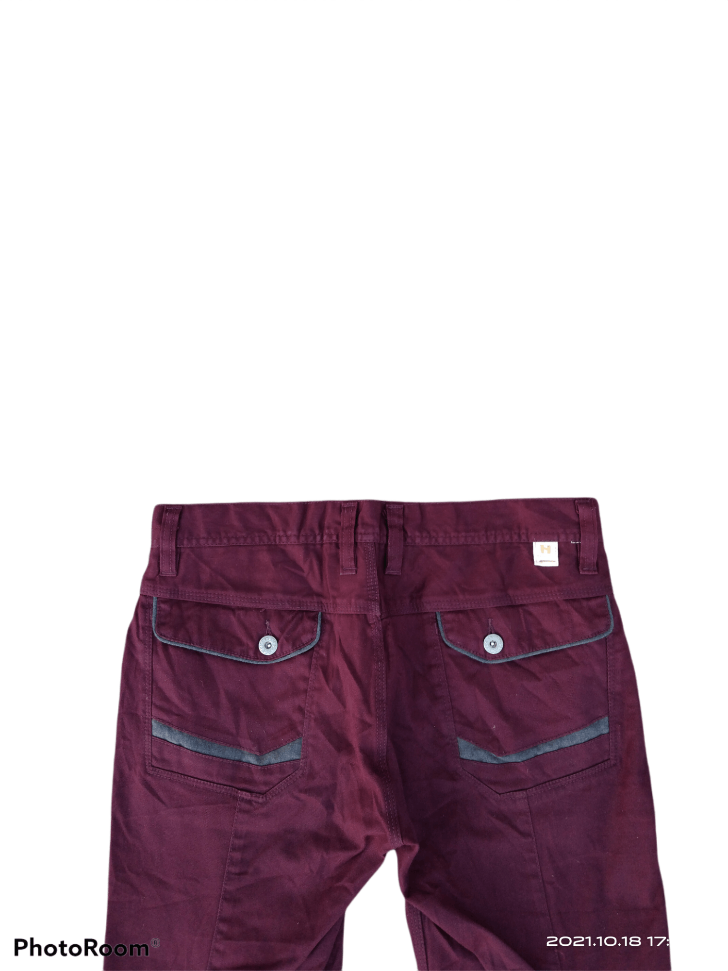 Japanese Brand RARE💥MEROON ROSE BUSHPANTS JAPANESE BRAND NICOL Size US 31 - 4 Thumbnail
