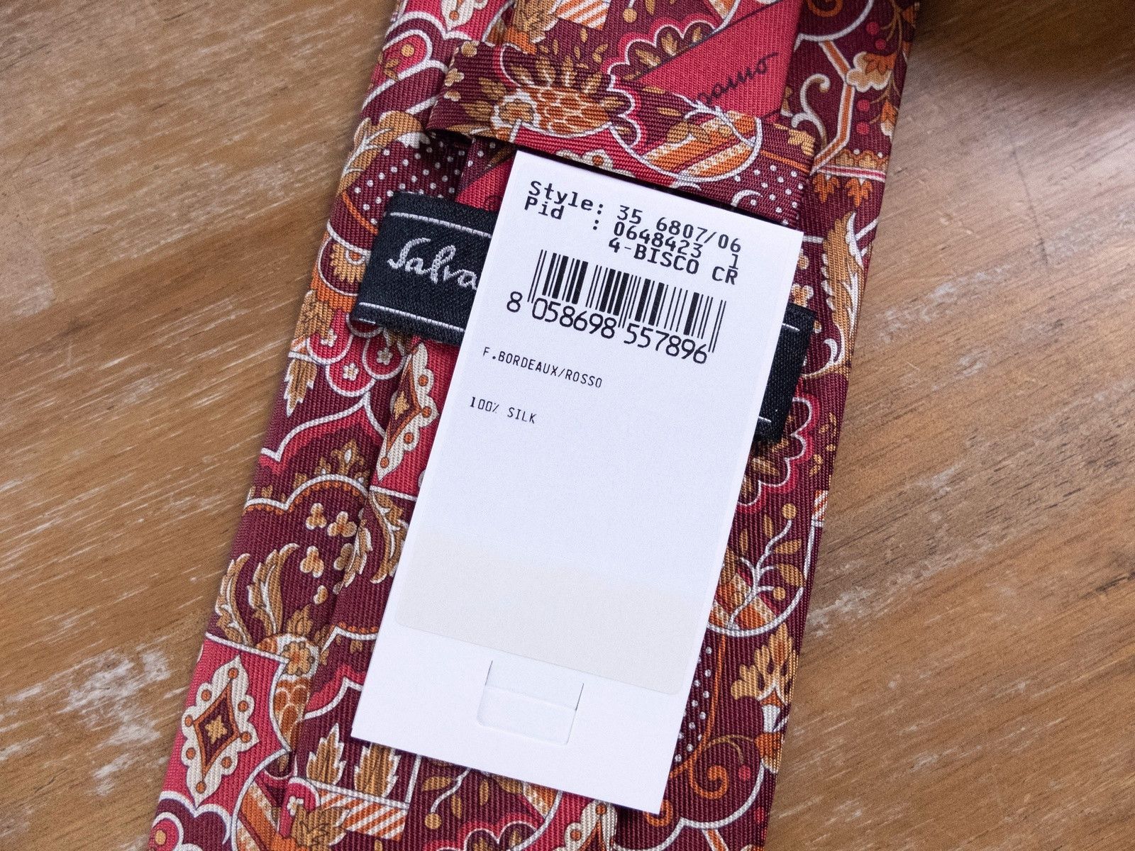 Salvatore Ferragamo SALVATORE FERRAGAMO red Indian Asian theme print silk tie Size ONE SIZE - 3 Thumbnail