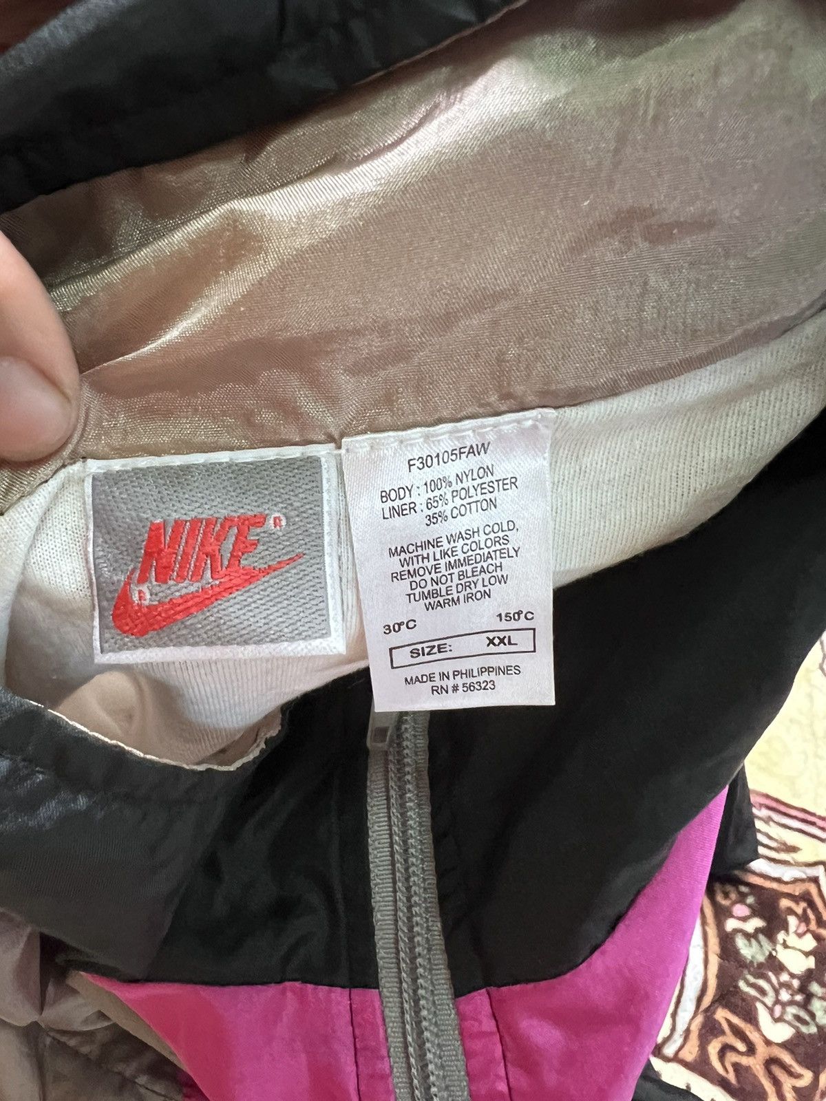 Nike × Vintage Vintage 90’s Big Nike Swoosh Colourway Rare Design Size US XXL / EU 58 / 5 - 6 Thumbnail