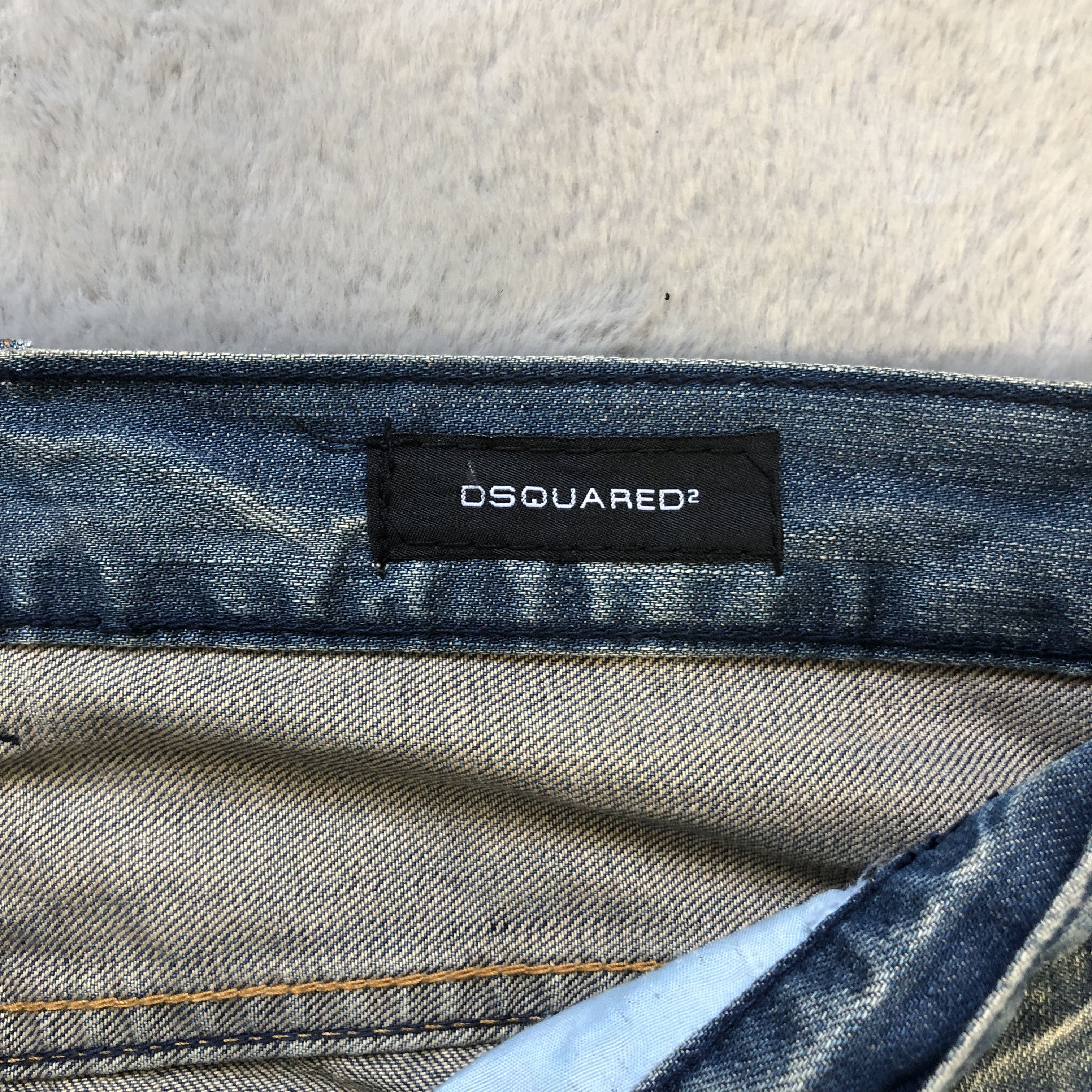 Dsquared2 TRASHED🔥 DSQUARED2 SASHIKO BORO DENIM PANTS #5980-216 Size US 33 - 11 Thumbnail