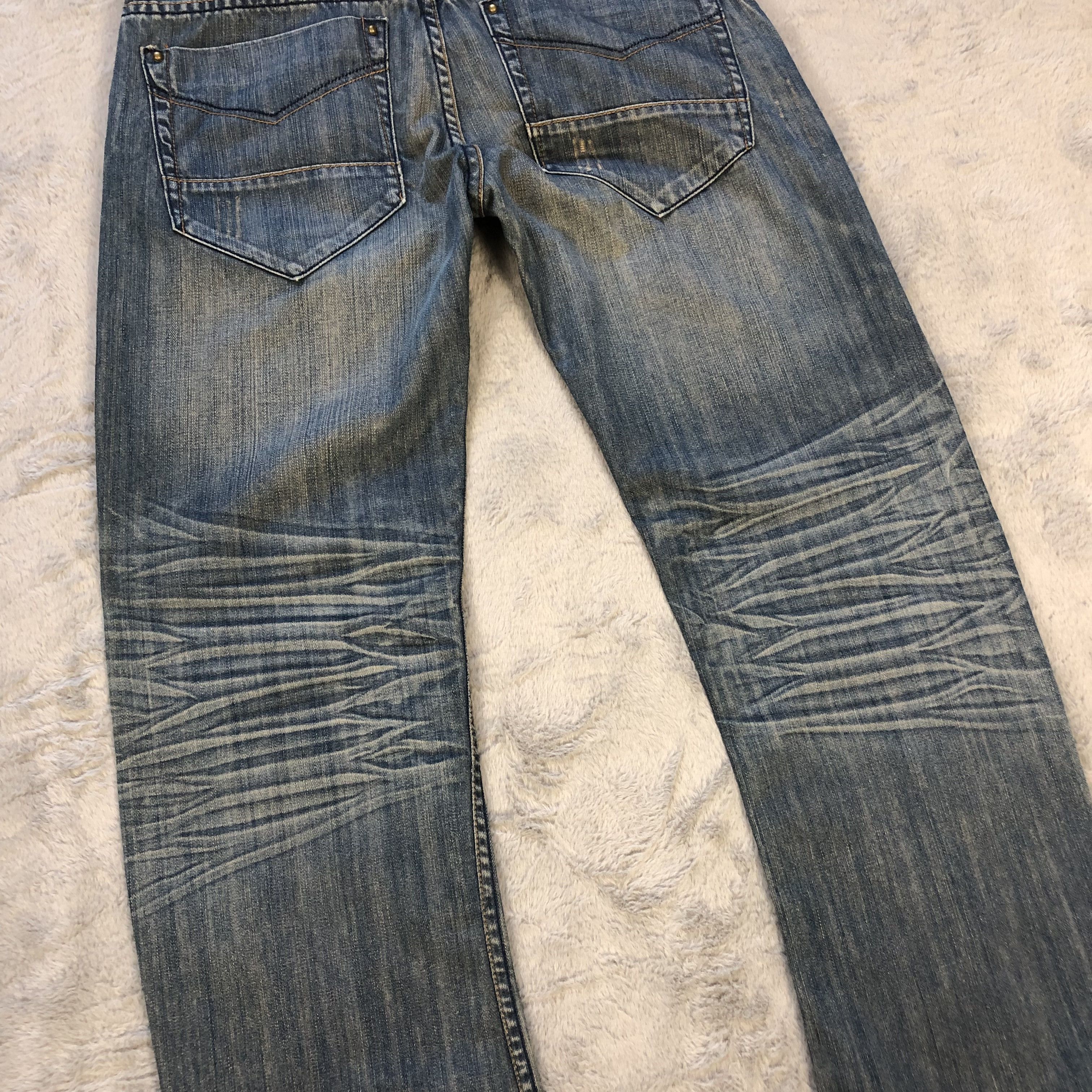 Dsquared2 TRASHED🔥 DSQUARED2 SASHIKO BORO DENIM PANTS #5980-216 Size US 33 - 17 Thumbnail