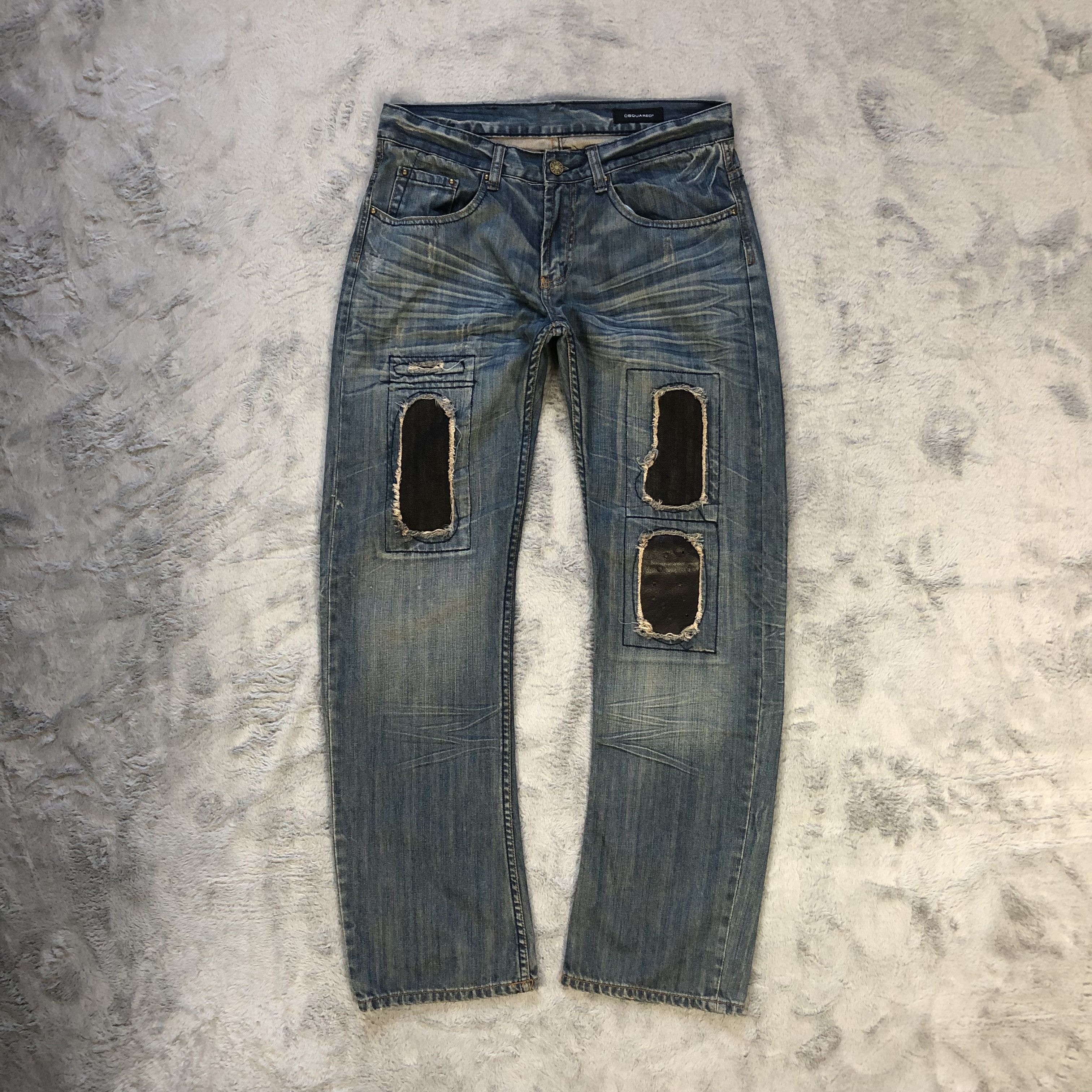 Distressed Denim × Dsquared2 × Streetwear TRASHED? DSQUARED2 