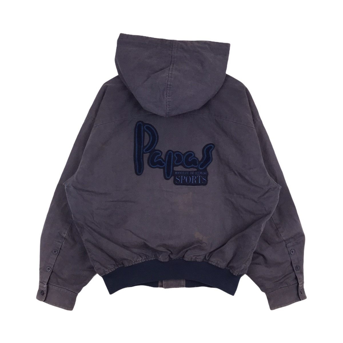 Vintage Vintage Papas Sports Faded Hoodie Jacket Size US L / EU 52-54 / 3 - 4 Thumbnail