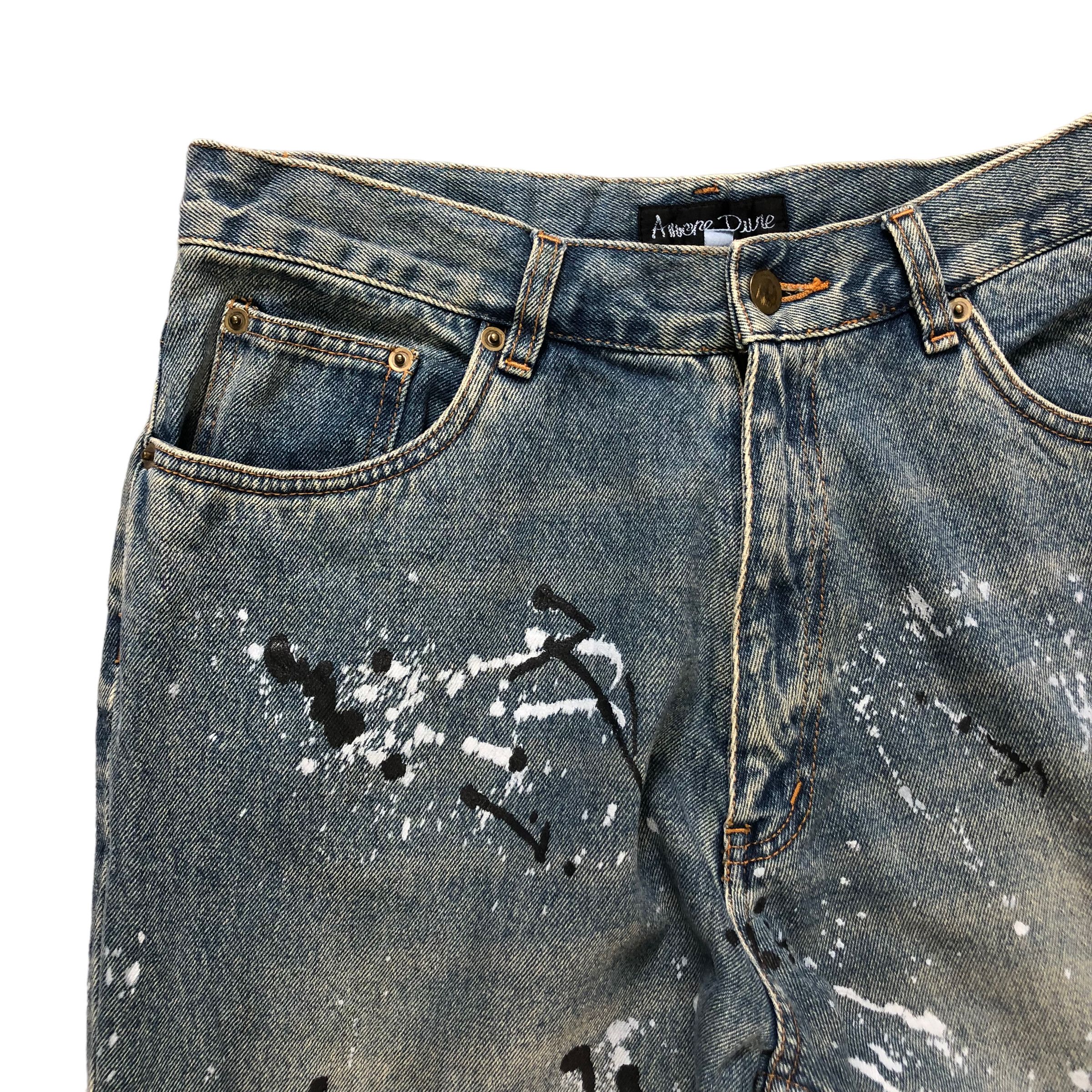 Other AMORE PURE PAINT SPLATTER TRASHED DISTRESS DENIM #6135-220 Size US 31 - 3 Thumbnail