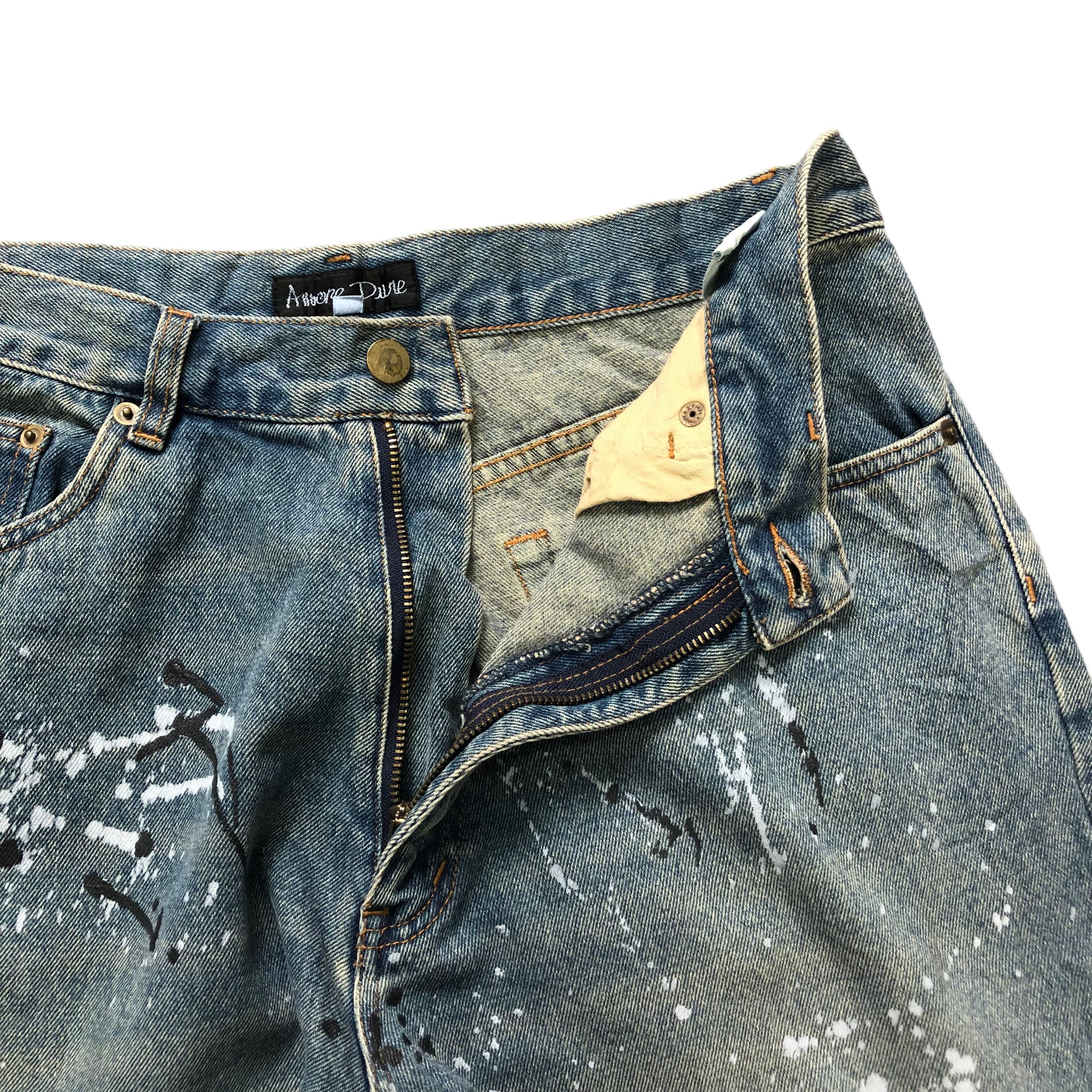 Other AMORE PURE PAINT SPLATTER TRASHED DISTRESS DENIM #6135-220 Size US 31 - 6 Thumbnail