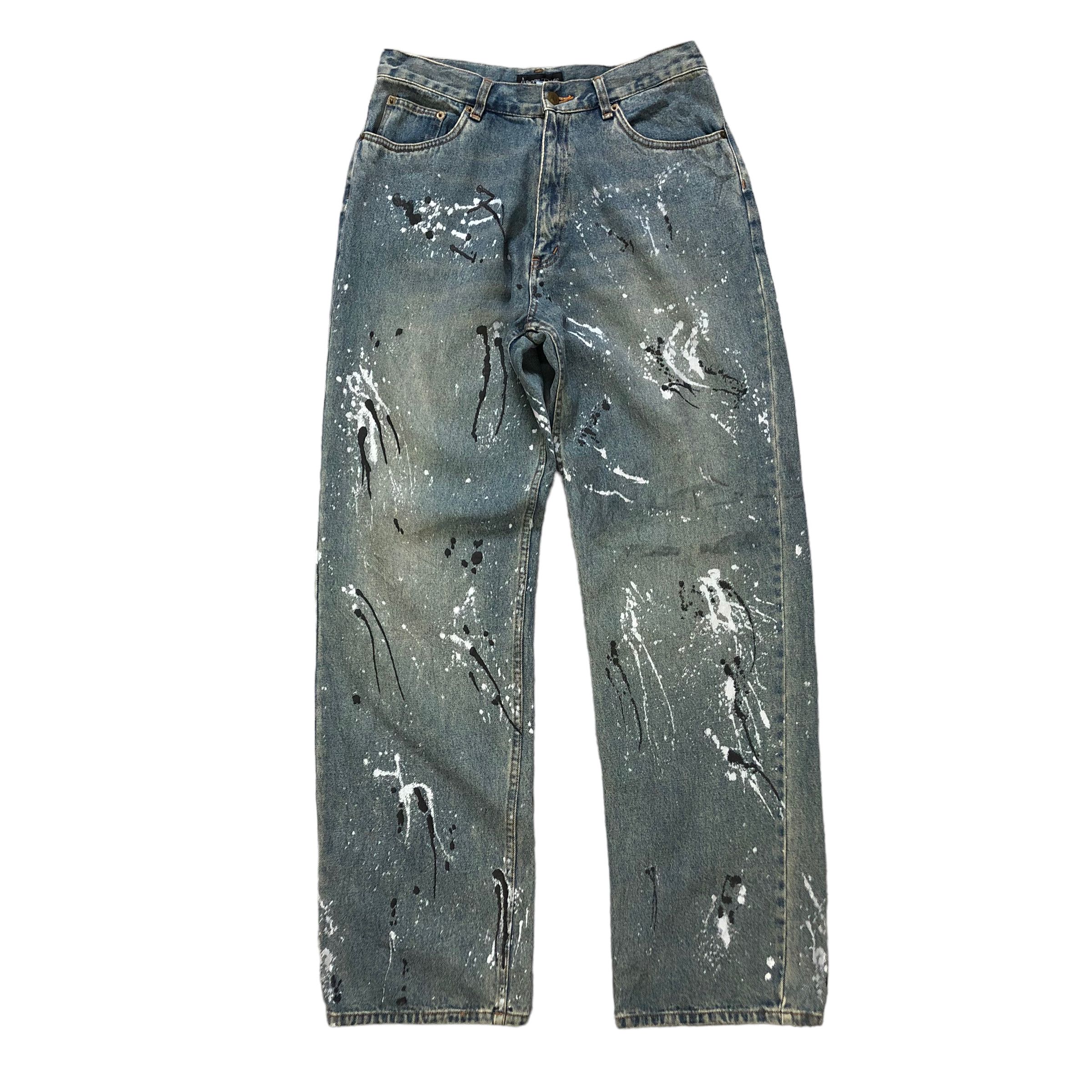 AMORE PURE PAINT SPLATTER TRASHED DISTRESS DENIM #6135-220