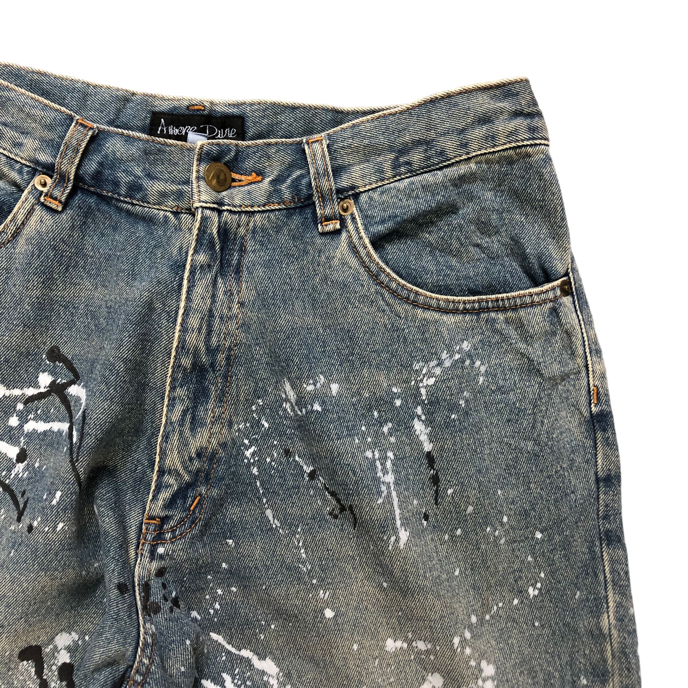 Other AMORE PURE PAINT SPLATTER TRASHED DISTRESS DENIM #6135-220 Size US 31 - 4 Thumbnail