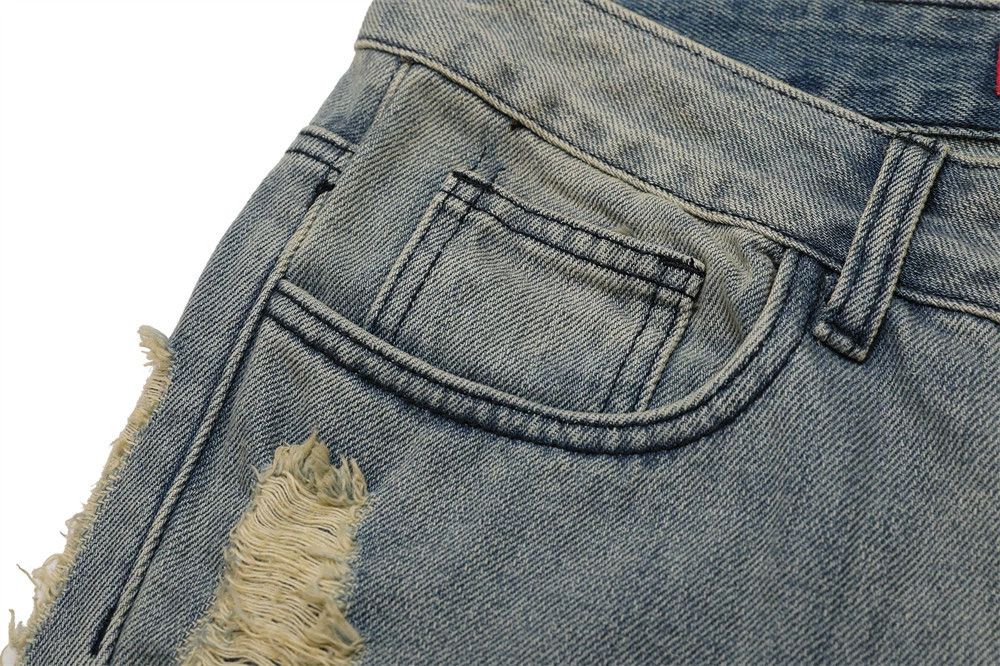 Vintage Ripped Grunge Flared Damaged Jeans 