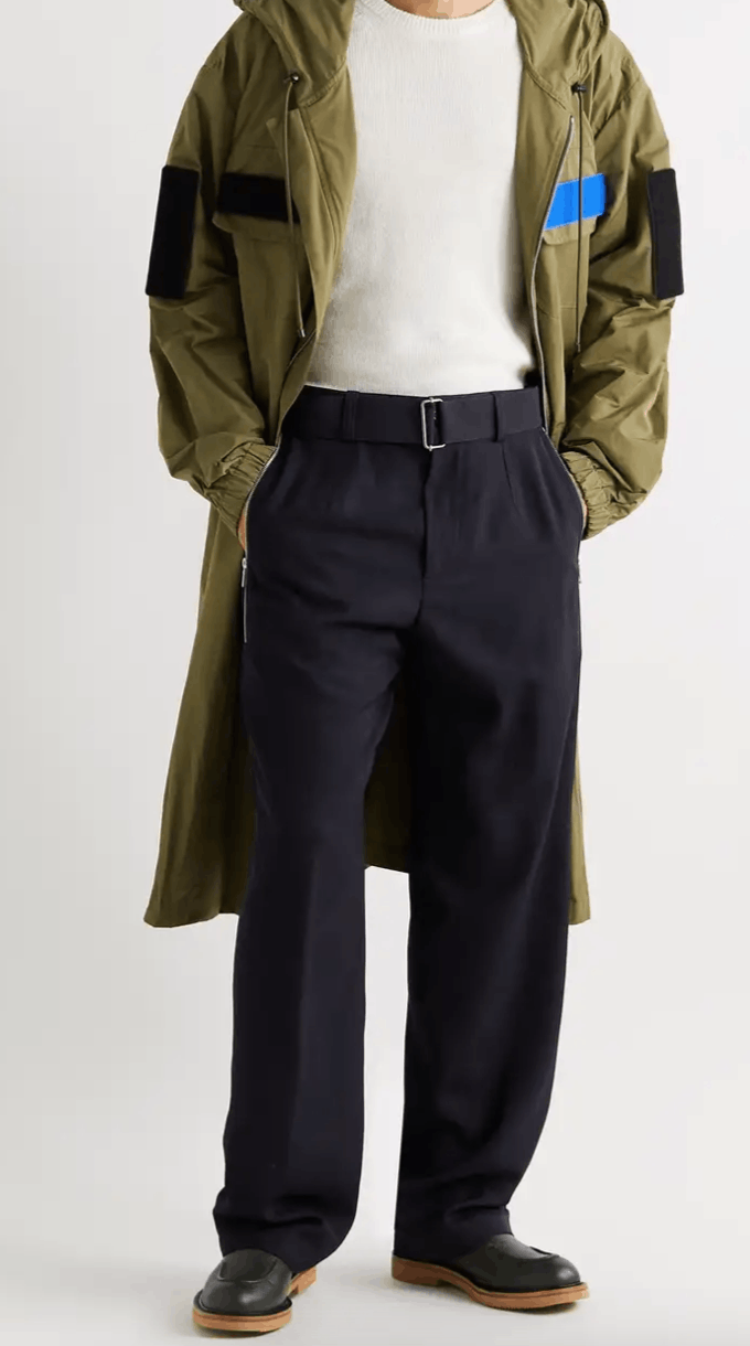 Dries Van Noten DRIES VAN NOTEN Belted Wool-Blend Gabardine Trousers Size US 32 / EU 48 - 2 Thumbnail