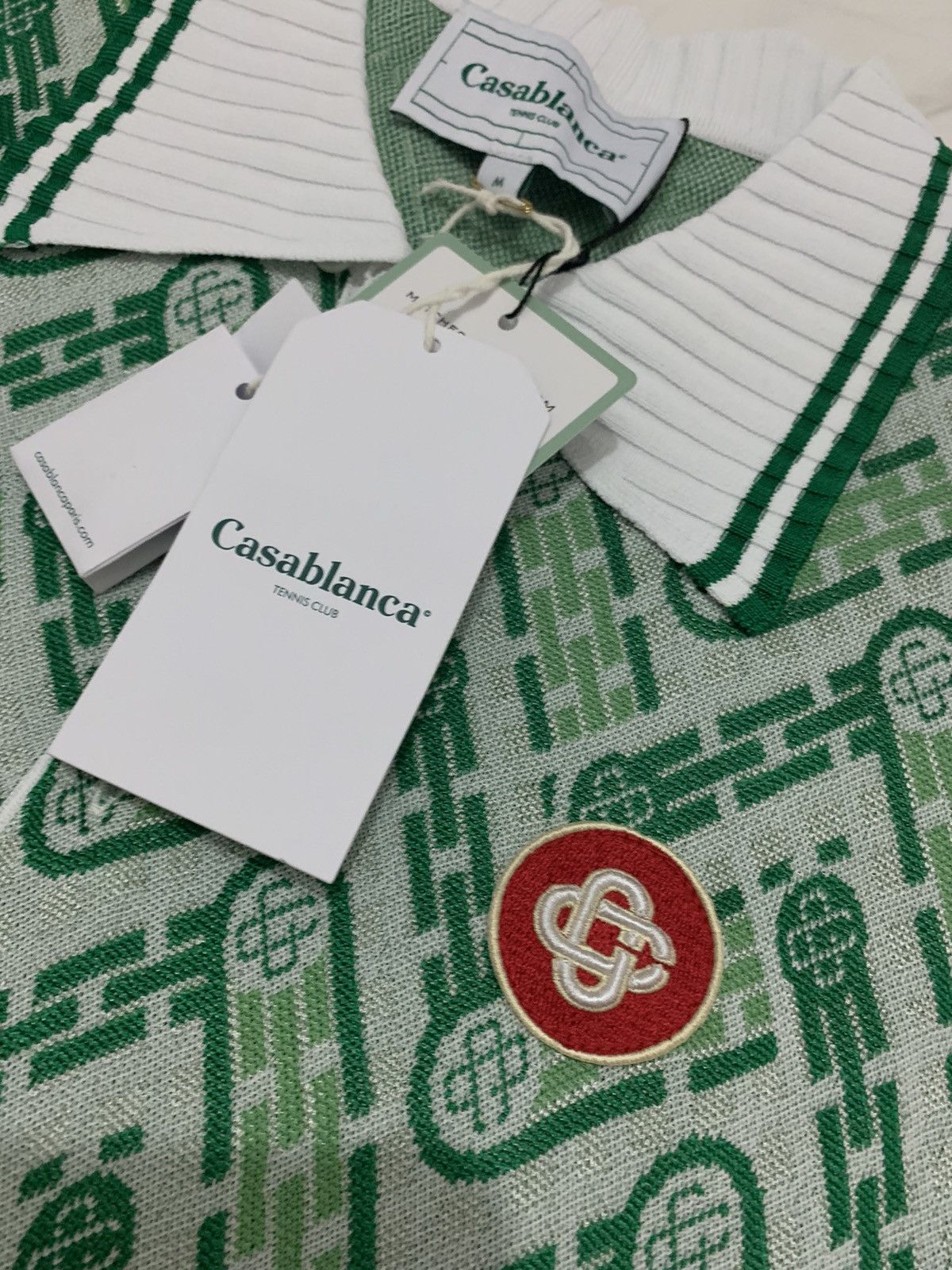Casablanca Casablanca monogram jacquard knitted polo top Size US XXL / EU 58 / 5 - 9 Thumbnail