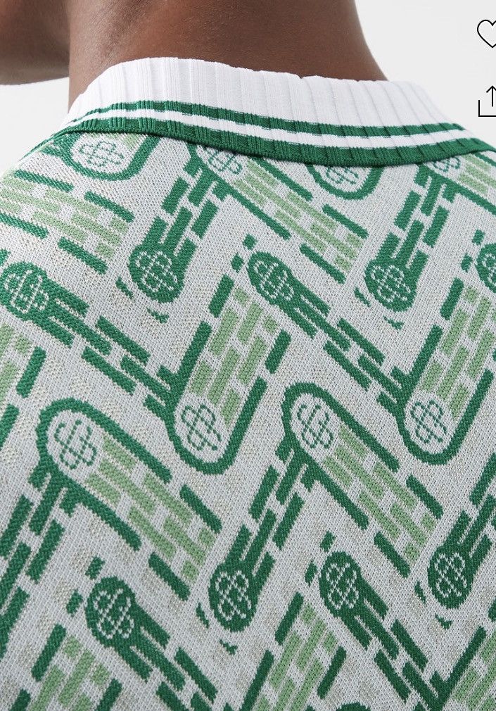 Casablanca Casablanca monogram jacquard knitted polo top Size US XXL / EU 58 / 5 - 3 Thumbnail