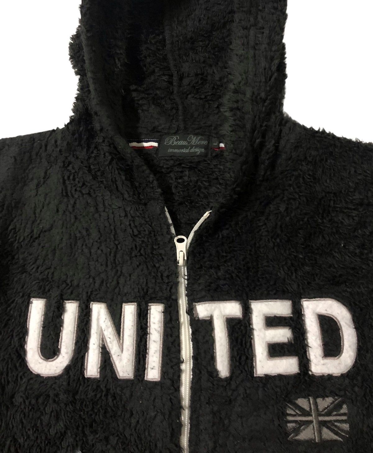 Vintage 🔥Beaumere United Logo Zipper Fleece Jacket With Hoodies Size US L / EU 52-54 / 3 - 4 Thumbnail