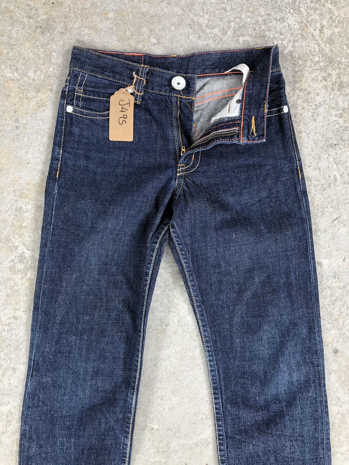 Japanese Brand Co & Lu Daicock Evisu Style Selvedge Denim Big Logo Painted Size US 30 / EU 46 - 4 Thumbnail
