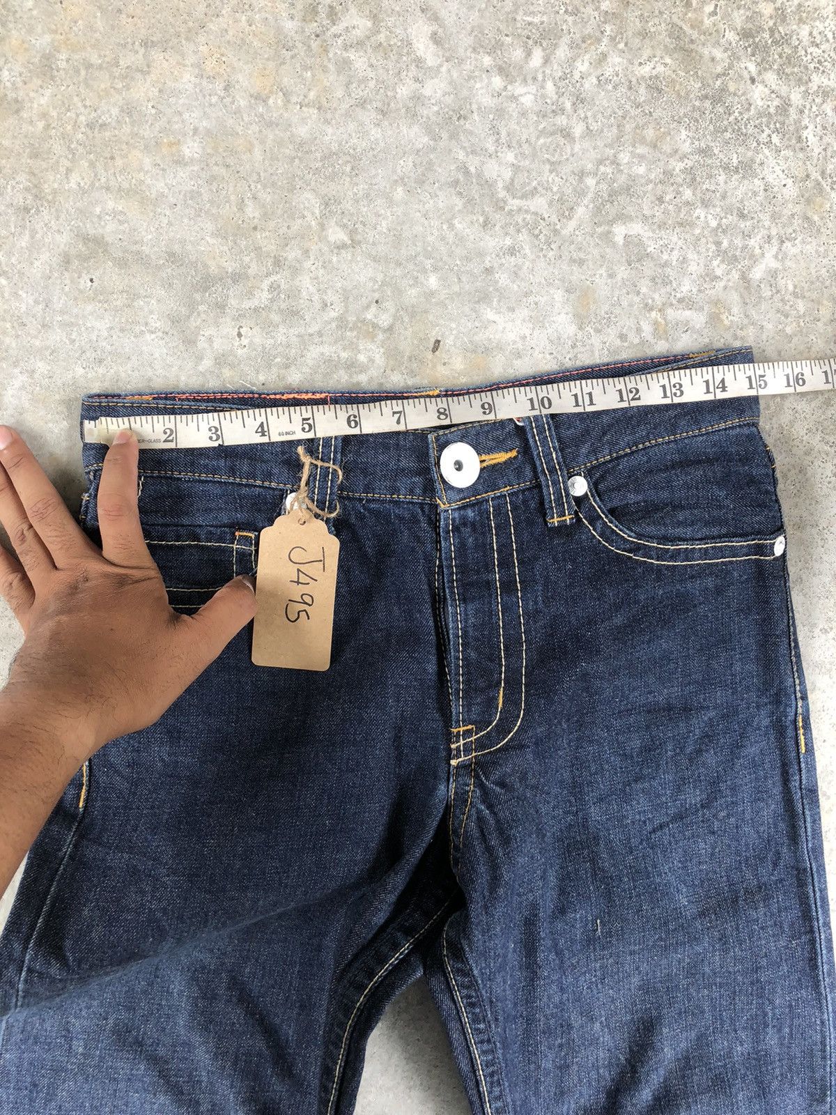 Japanese Brand Co & Lu Daicock Evisu Style Selvedge Denim Big Logo Painted Size US 30 / EU 46 - 16 Thumbnail